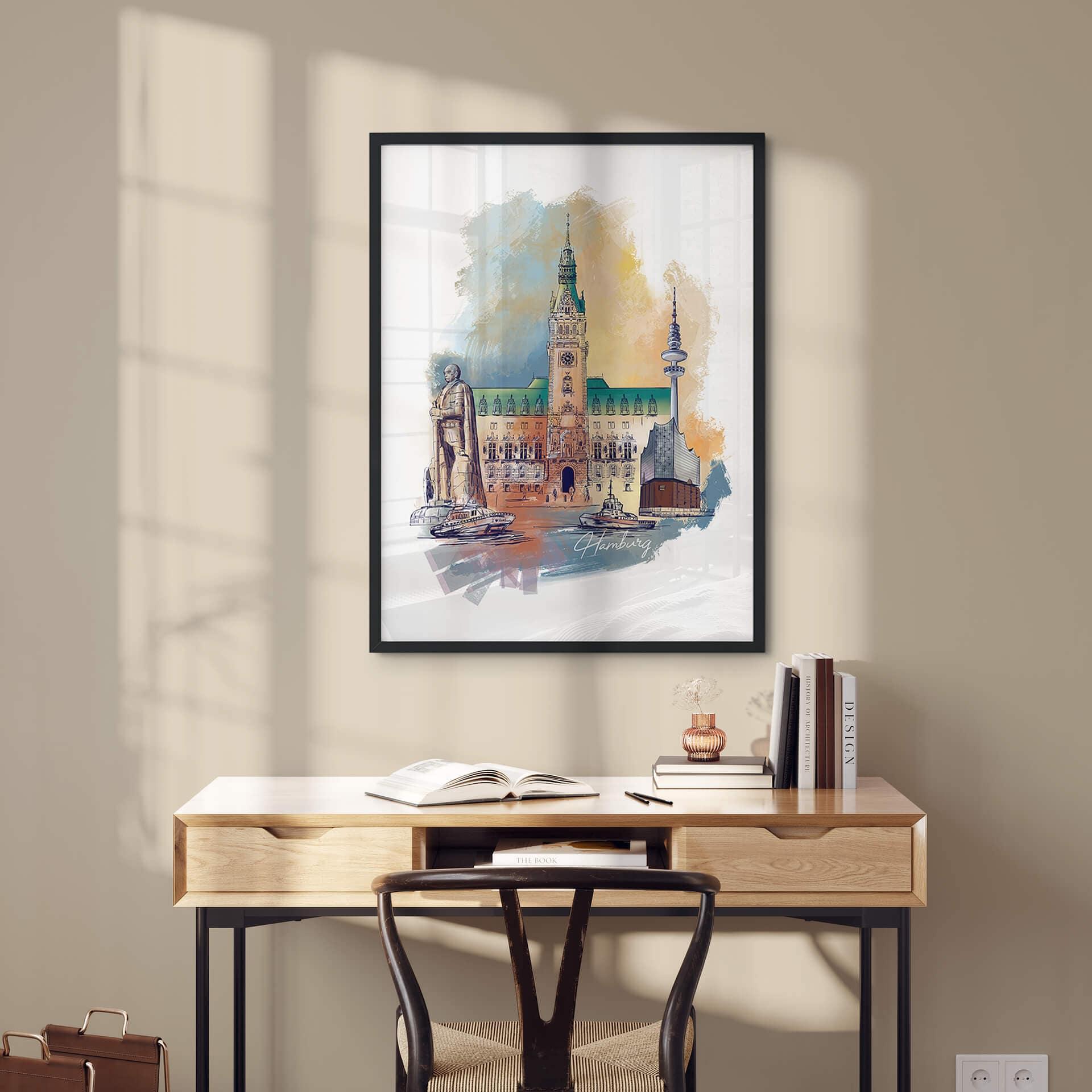 Poster Love your City - Hamburg