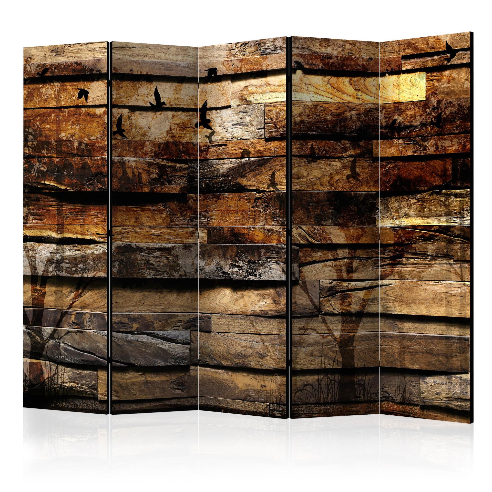 Screen room divider - Reflection of nature, 5-delt - 225x172 cm
