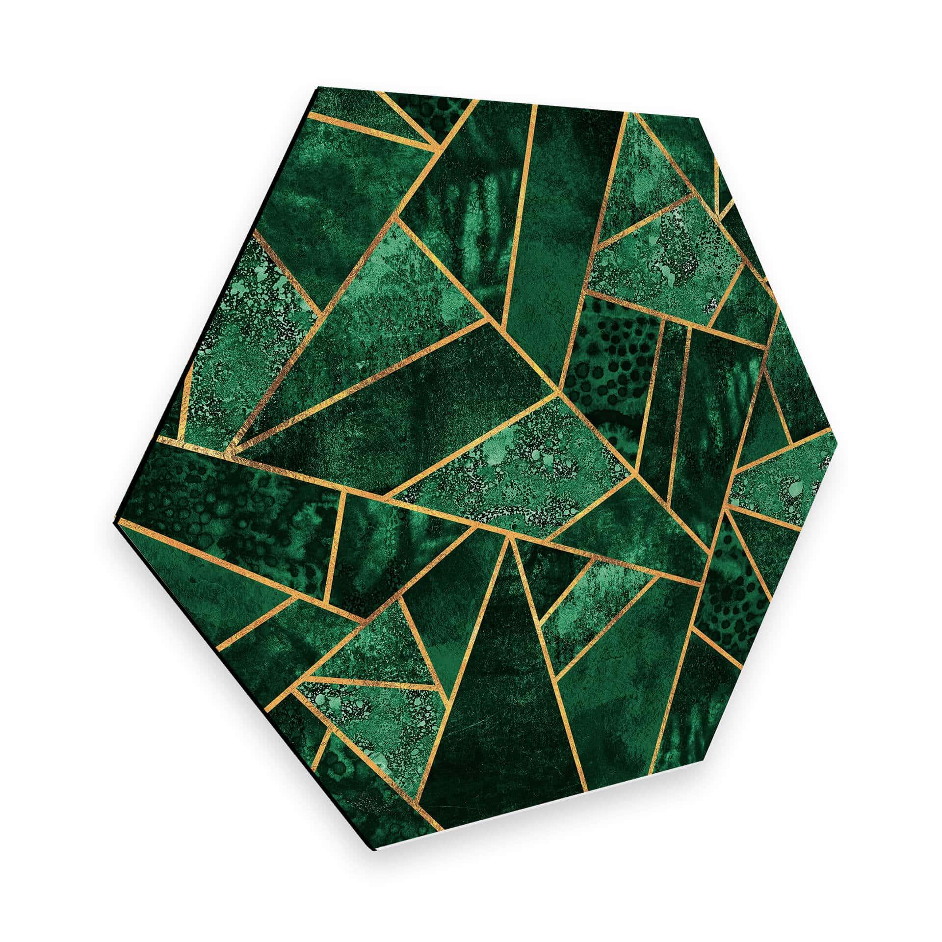 Hexagon Dibond Fredriksson - Donkergroene Smaragd