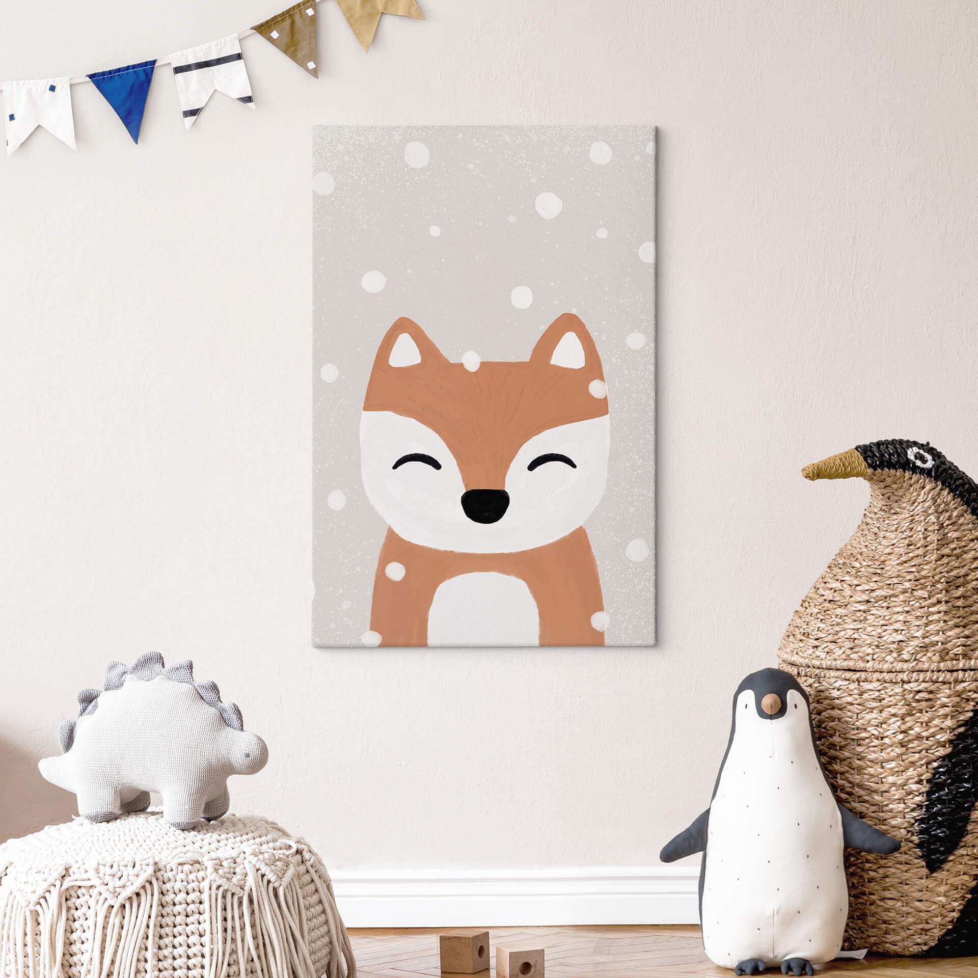 Lærredsprint - Snow Fox - Orara Studio