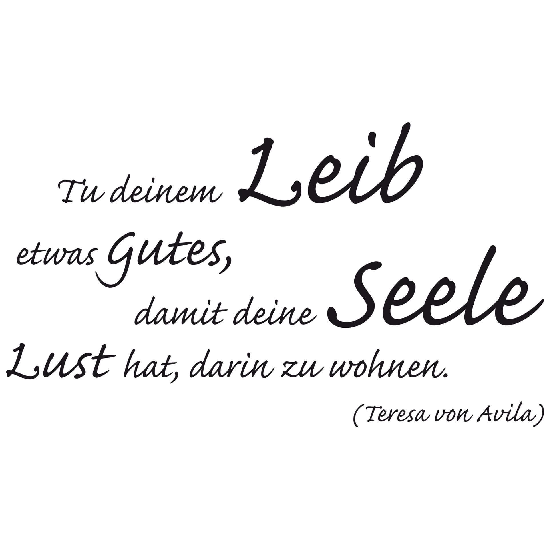 Wandtattoo Tu deinem Leib etwas Gutes...
