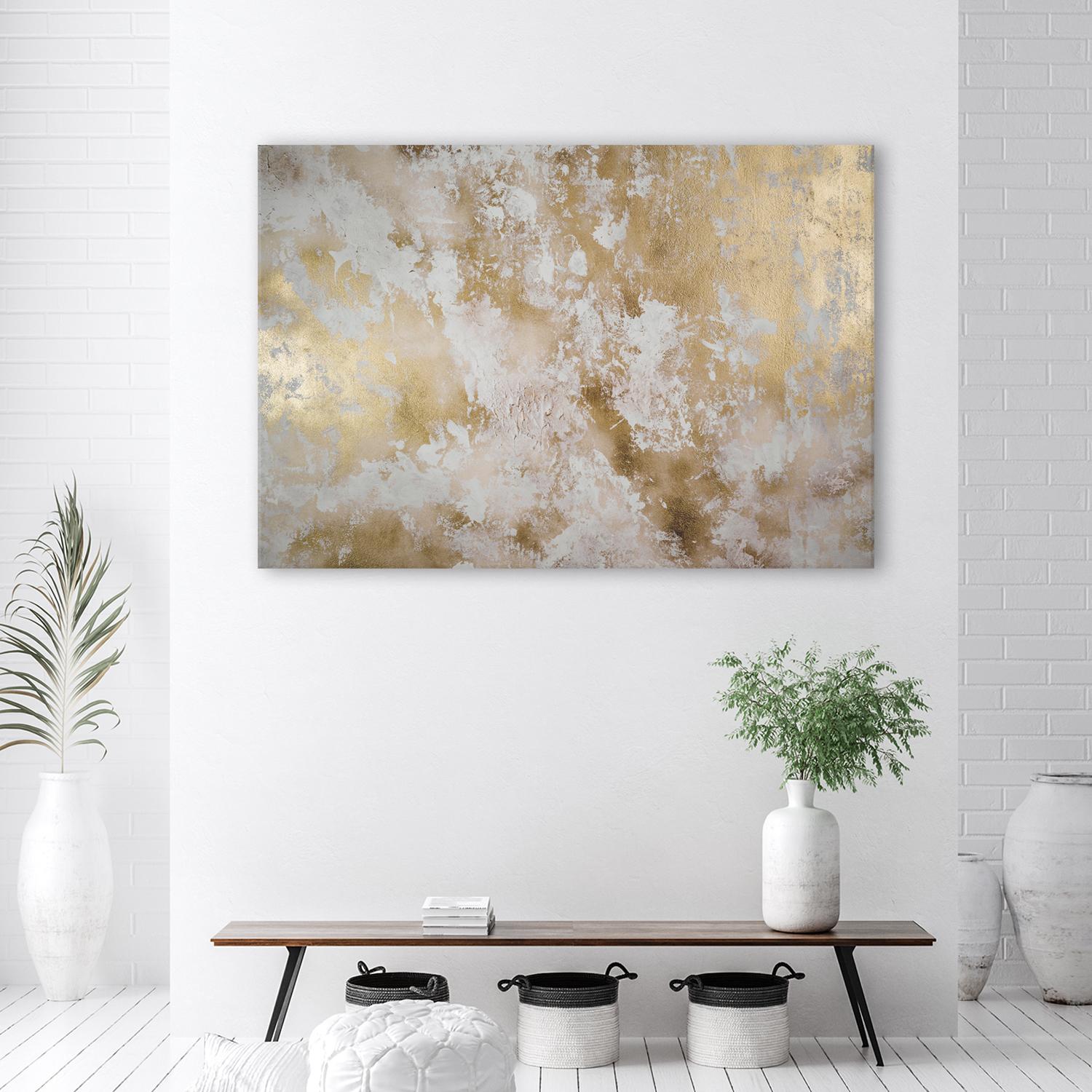 Canvasbillede, Abstraktion af gyldne pletter