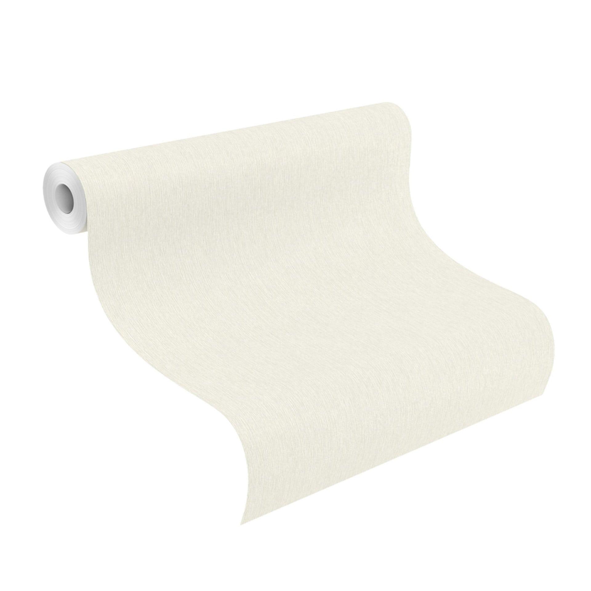 ensfarvet tapet, non-woven tapet Sky Lounge cremehvid 10,00x1,06 m