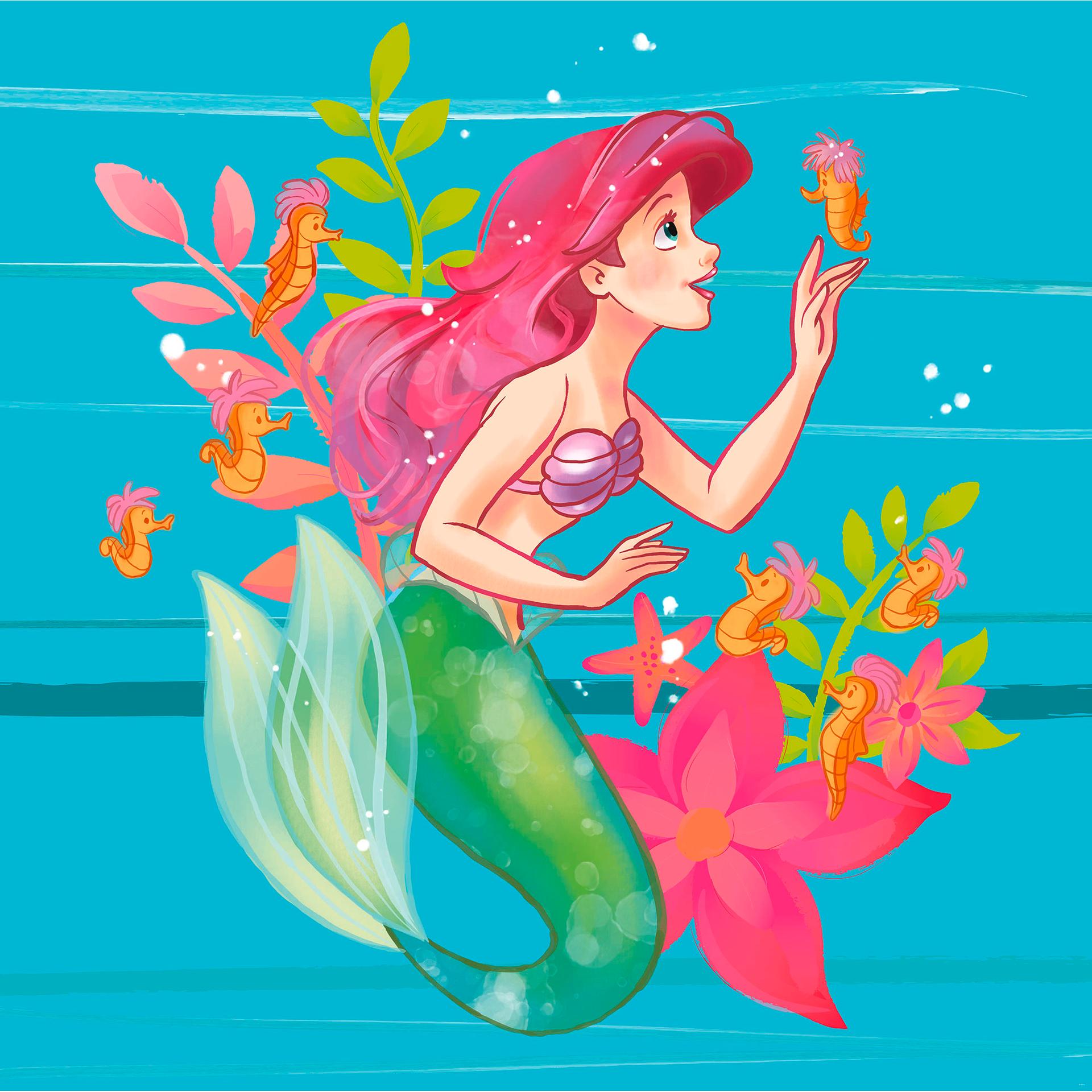 Non-woven tapet - Ariel Little Friends - 250 x 250 cm
