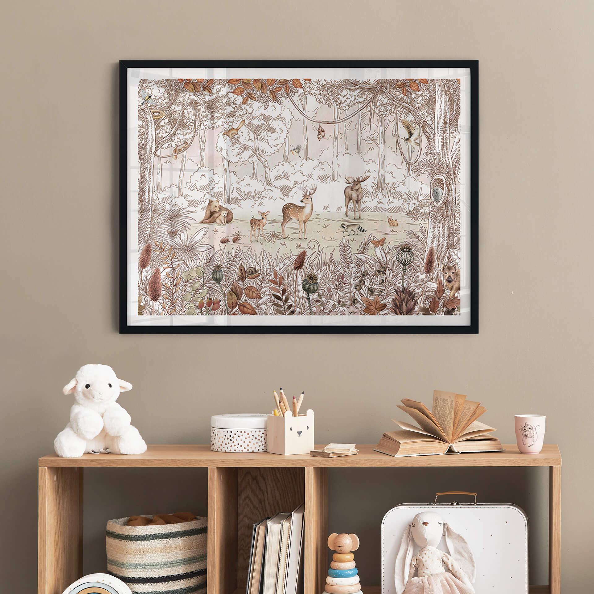 Poster Kikki Belle - Waldfreunde Herbst