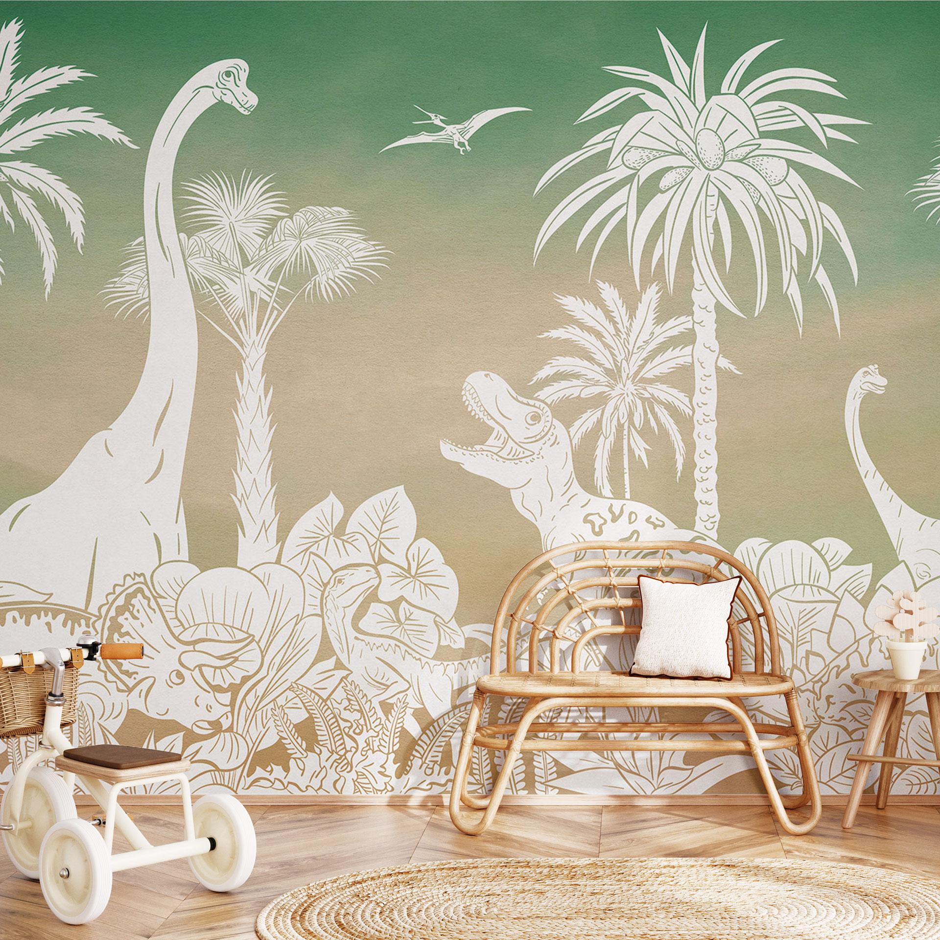 Eventyrrejse til dinosaurerne Fototapet - Ombre - Kikki Belle