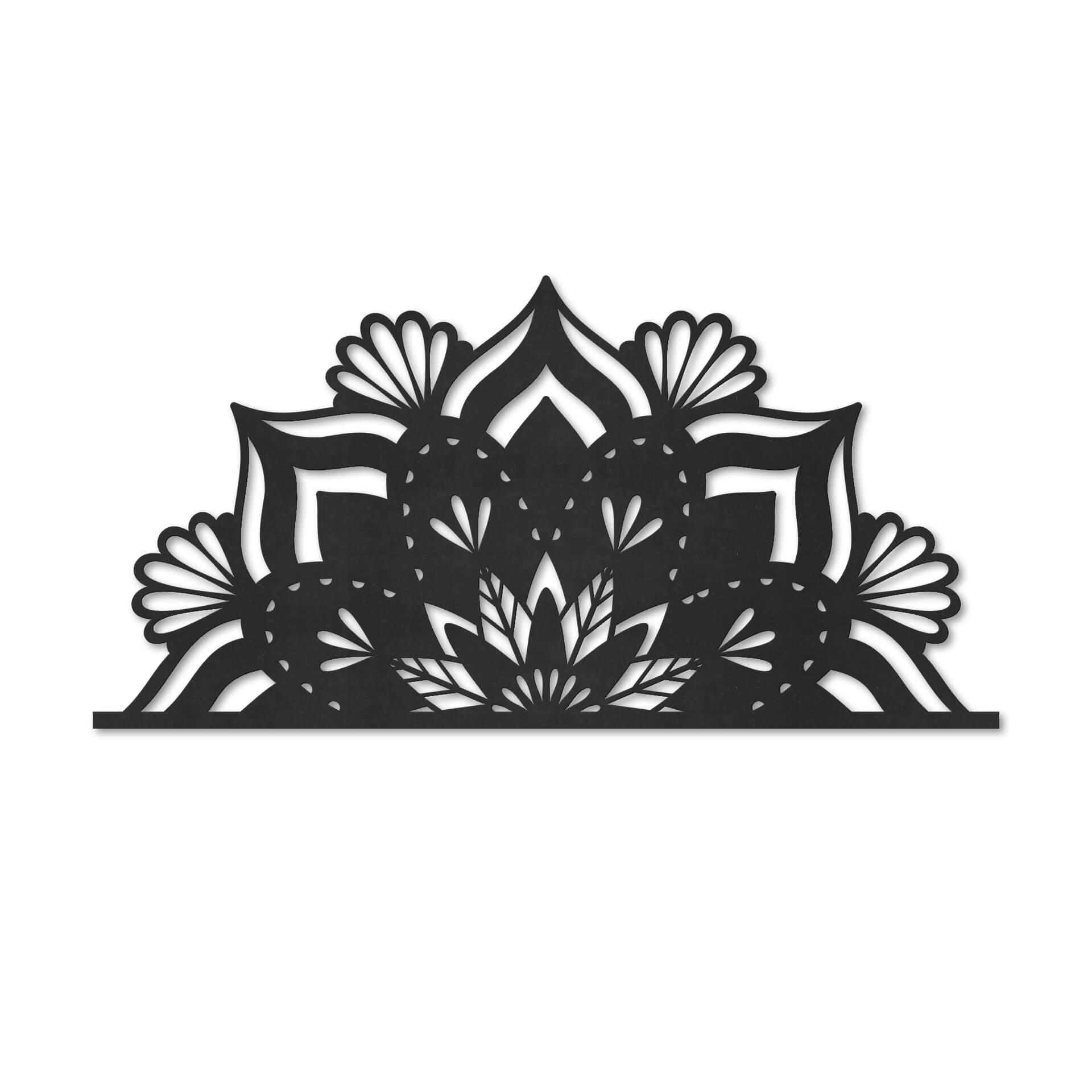 MDF - Decoración en madera - Mandala Floral Half