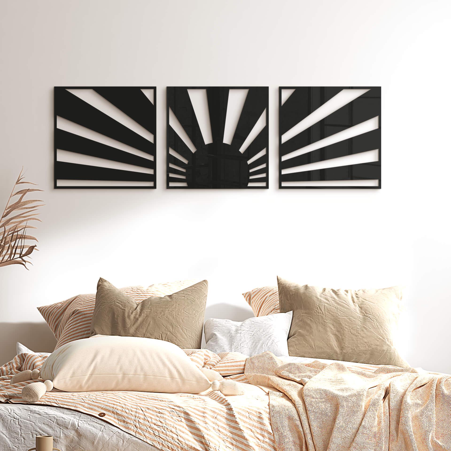 Vægdekoration akrylglas Sunset Boho (3-delt)