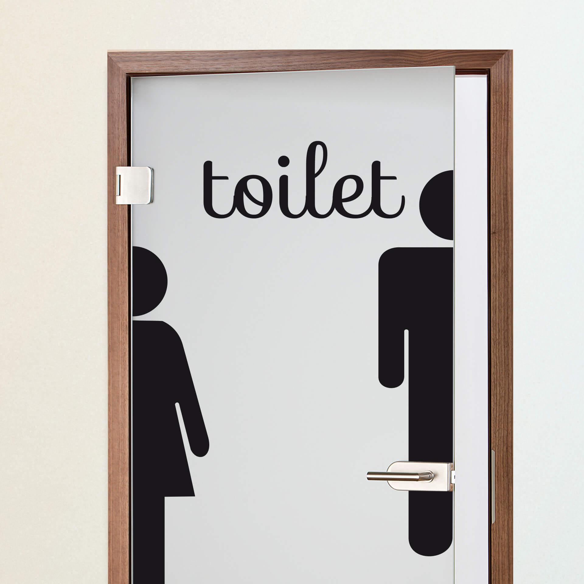 Man & Woman toiletskilt wallsticker