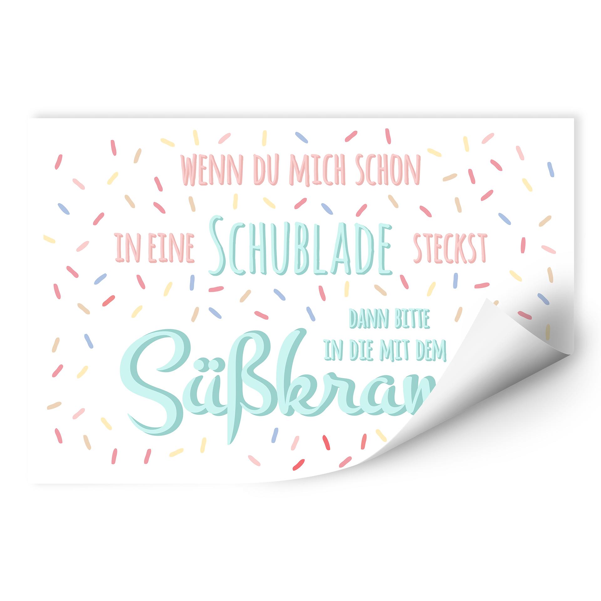 Wallprint W - Schublade mit Süßkram