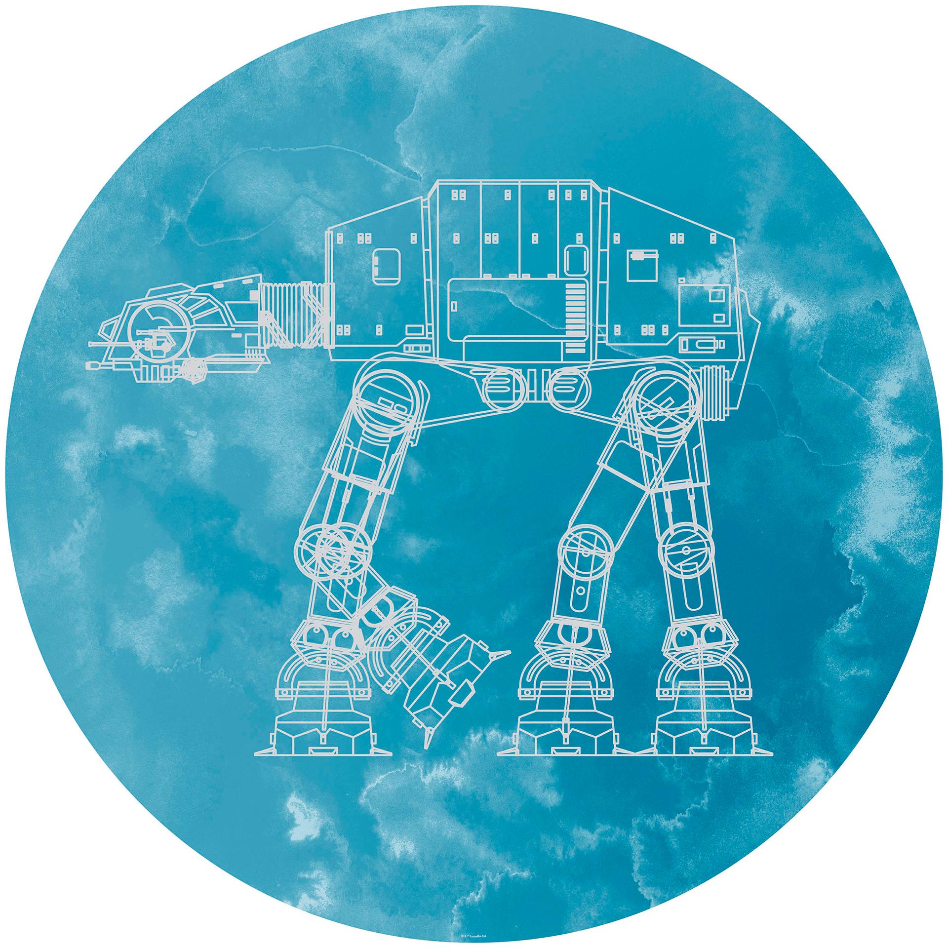 Selbstklebende Vlies Fototapete - Star Wars AT-AT - 125 x 125 cm