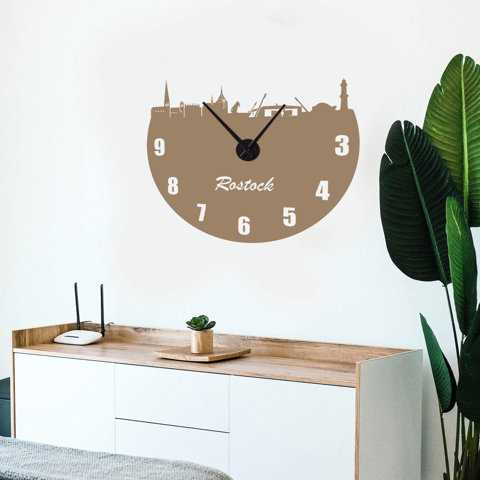 Wandtattoo Rostock Wanduhr - 50x50 cm