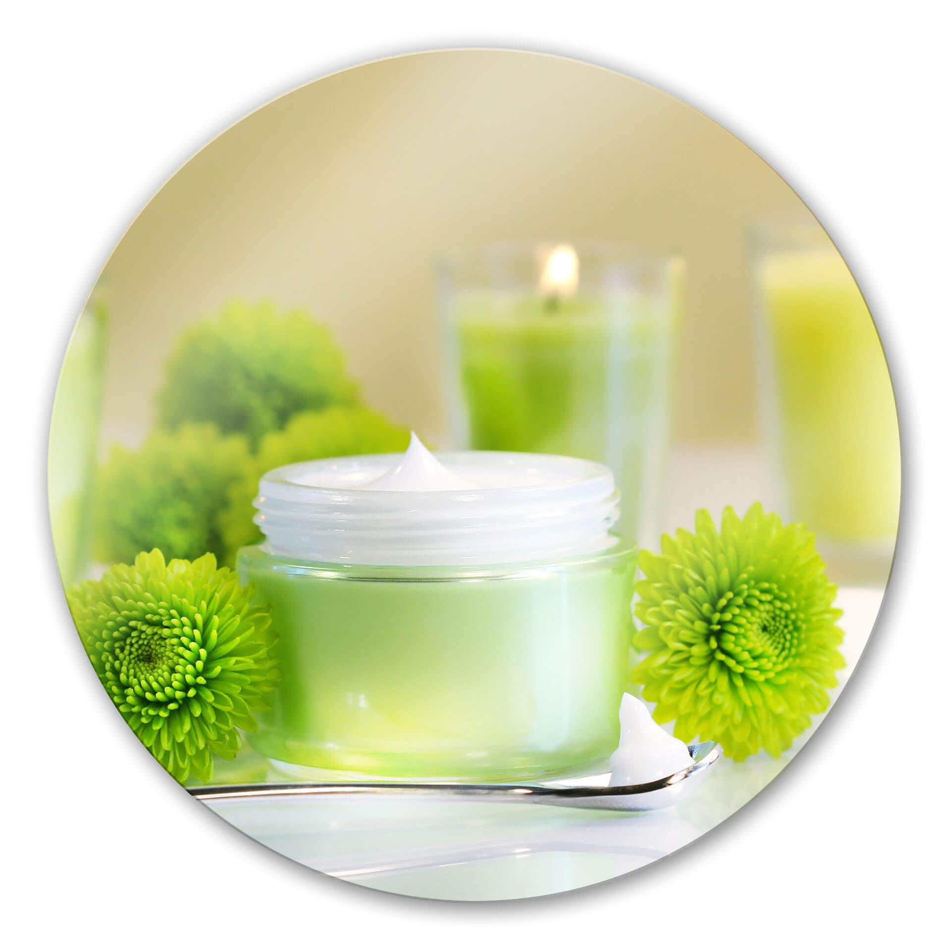 Tableau en verre - Candle lemon - rond