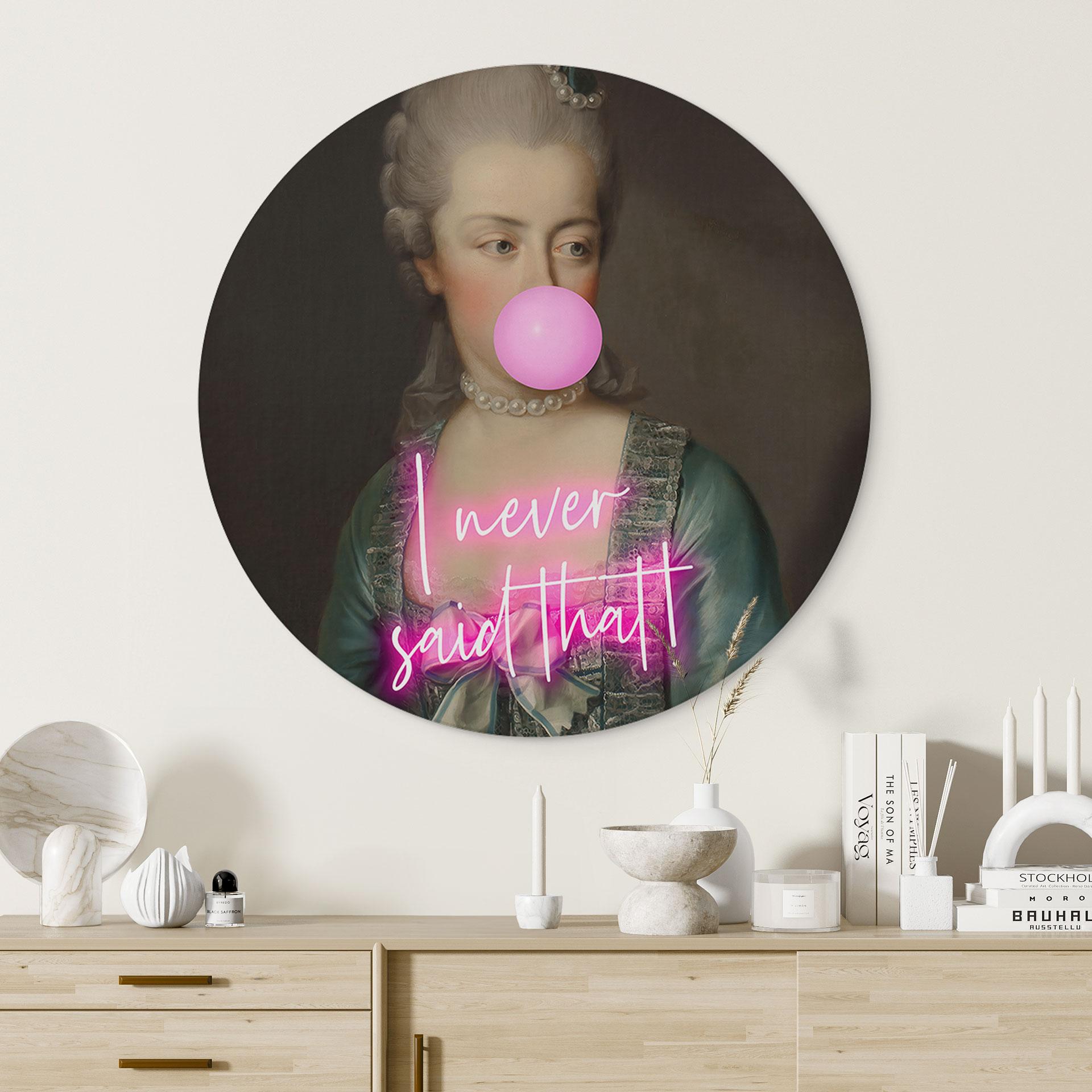 vægdekoration Marie Antoinette: I never said that - Grace Digital Art – print på aluminium