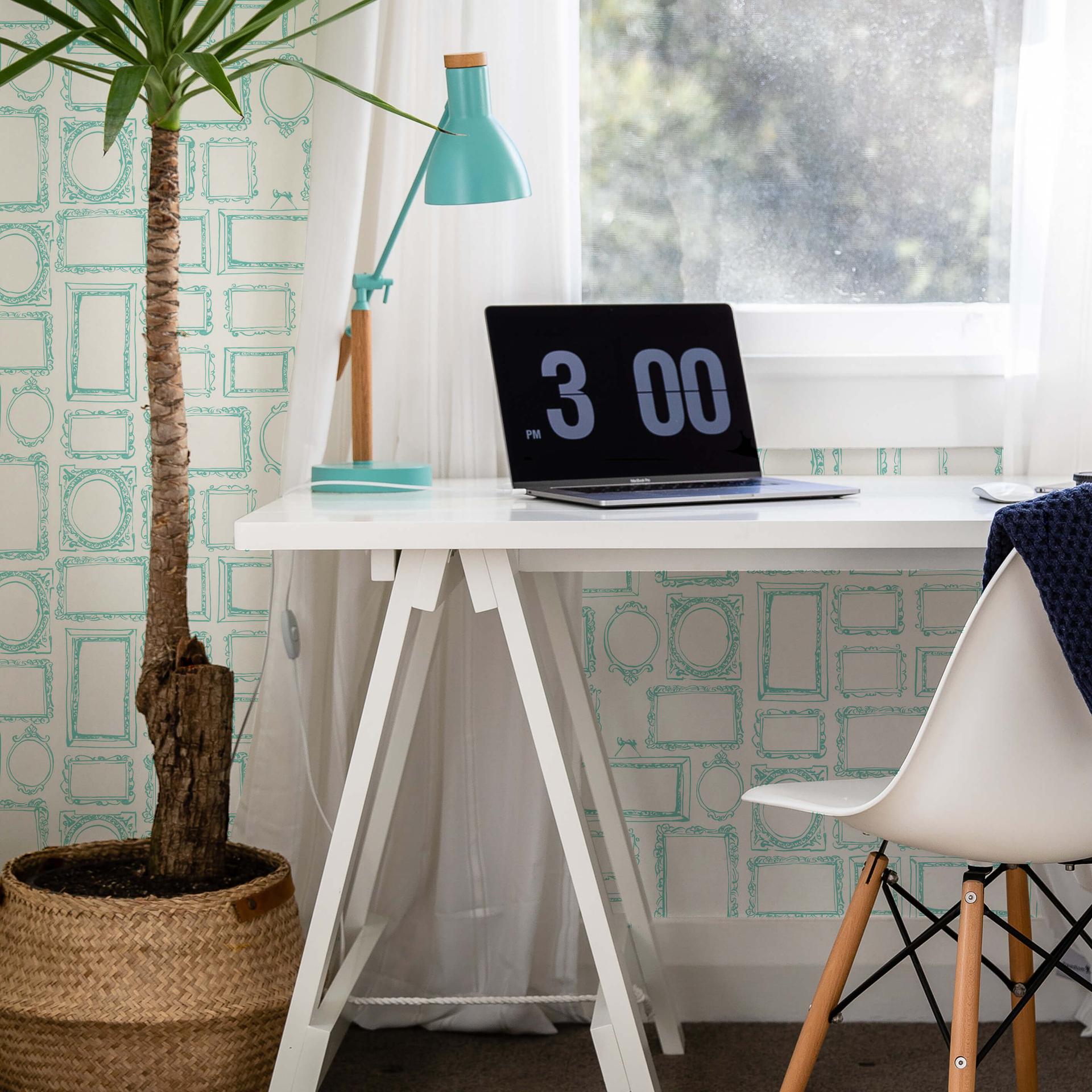 Patroonbehang - Frame your Life - mint
