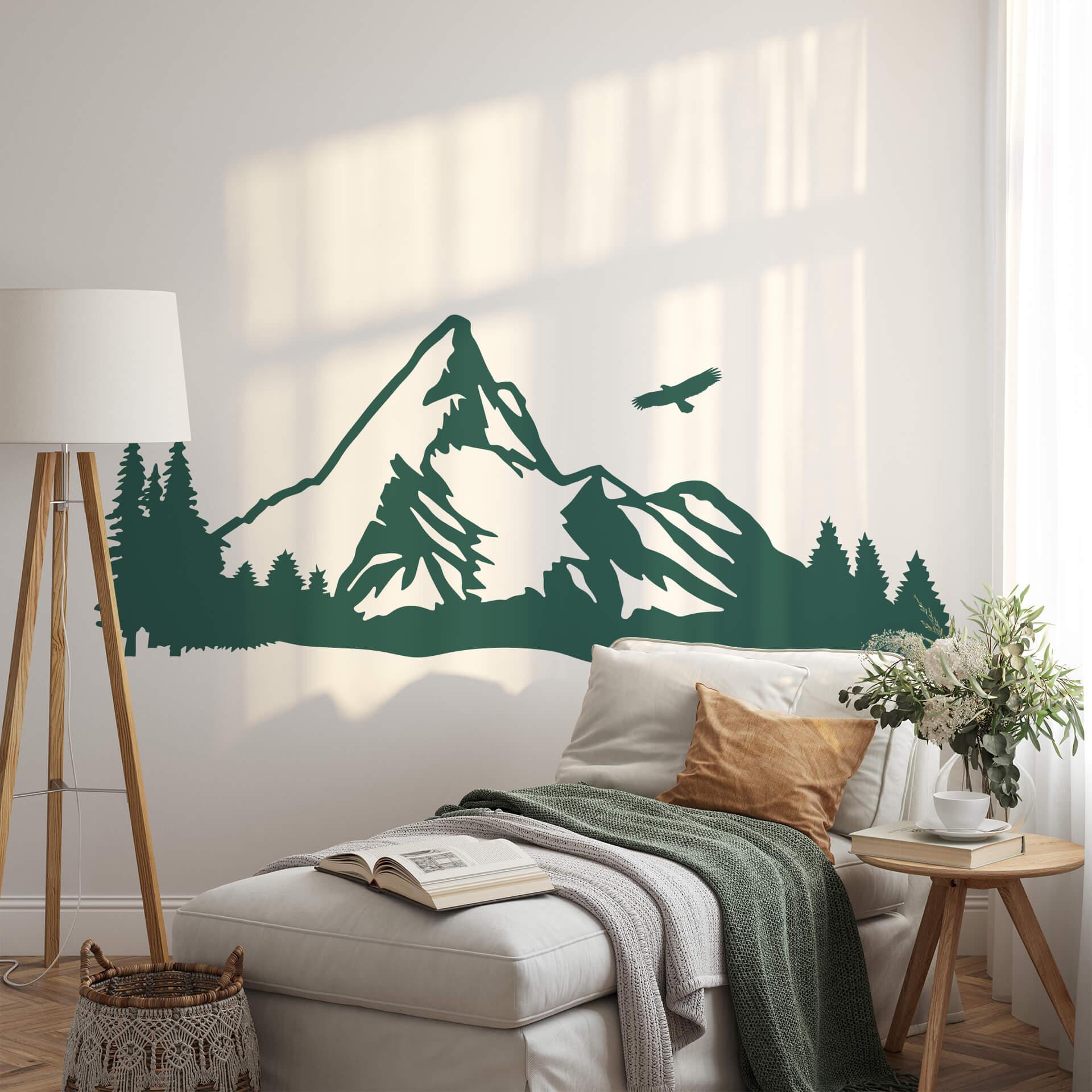 Wallsticker Bjerg med skovlandskab