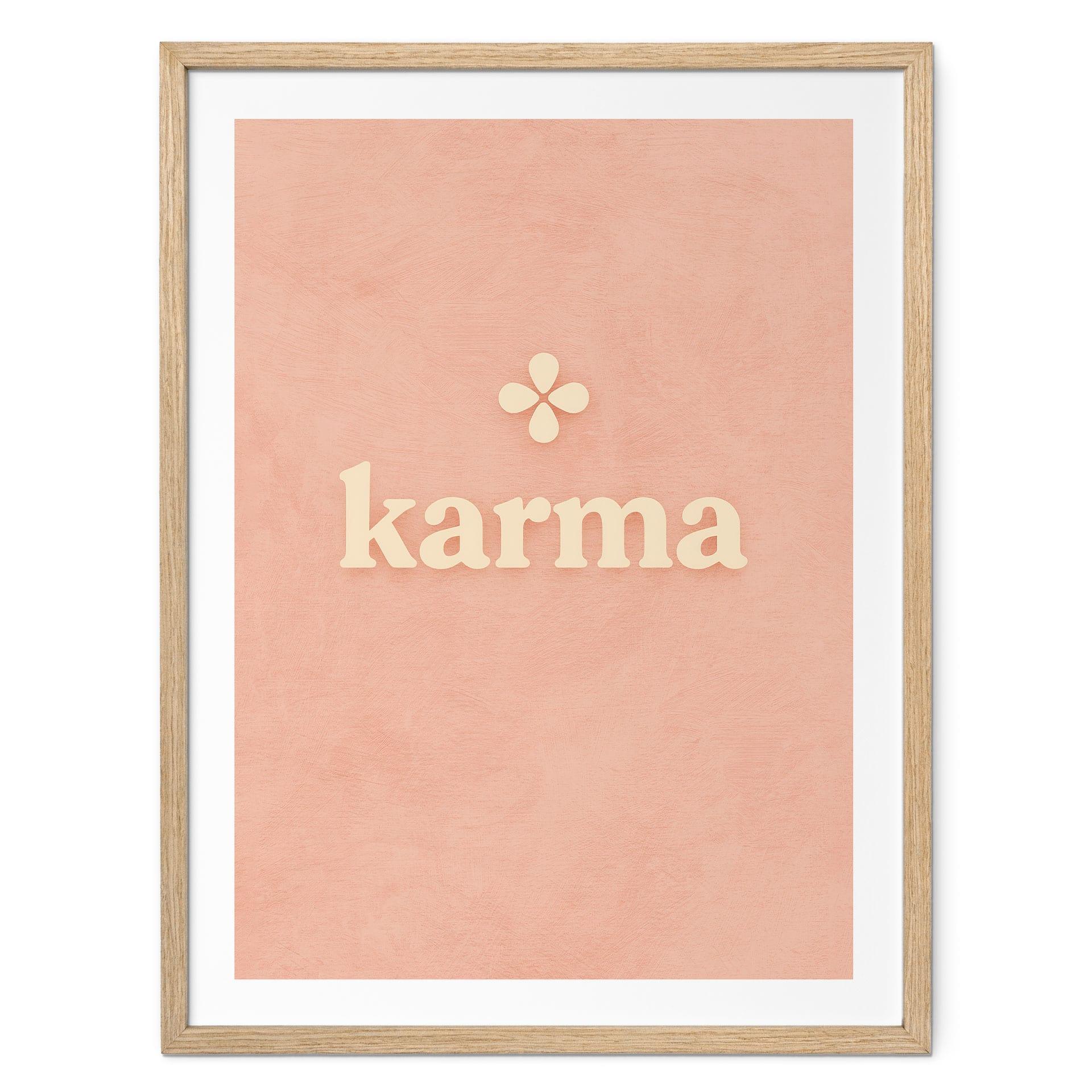 Spirituel karma plakat i pink - Treechild