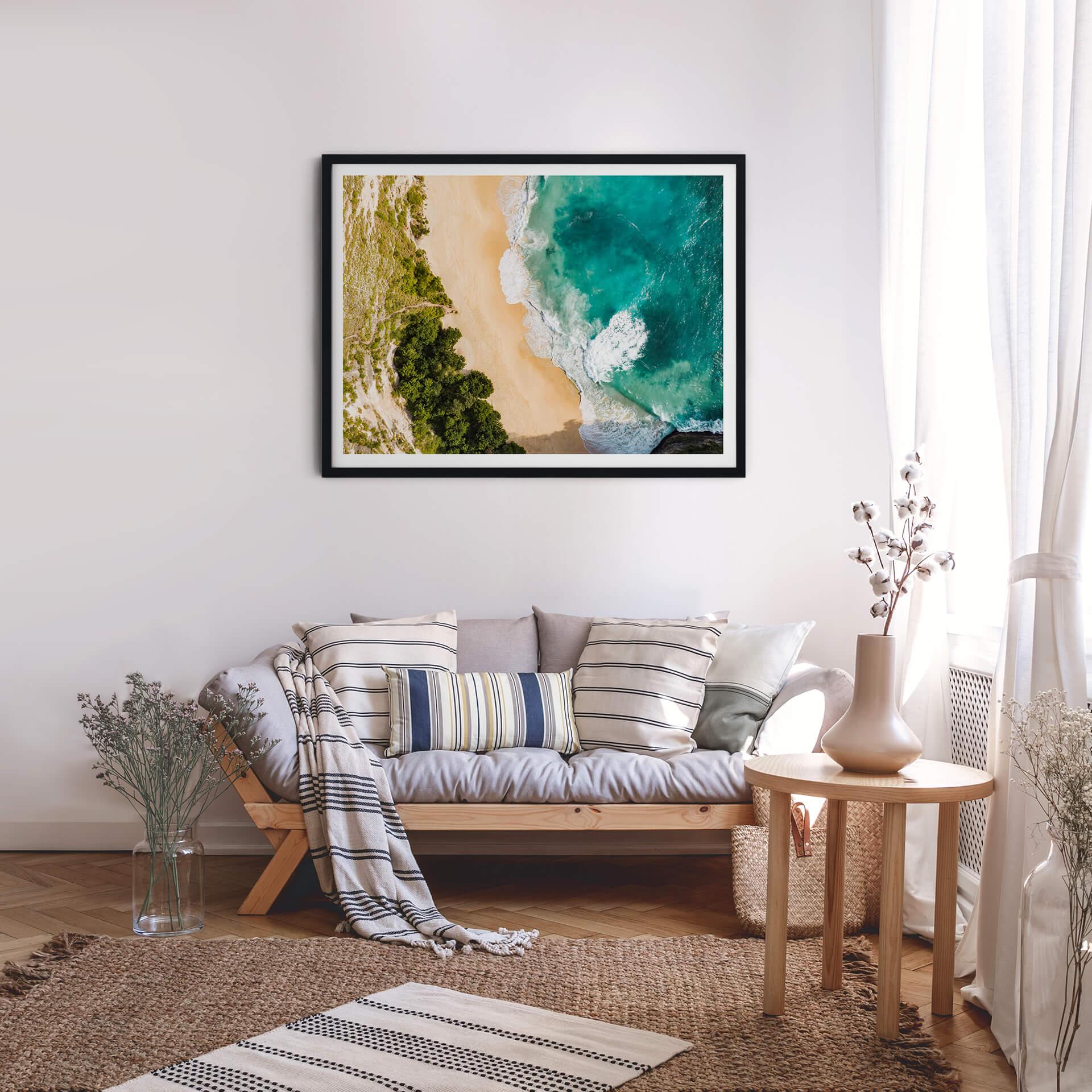 Plakat - Colombo - Strandblik set fra oven
