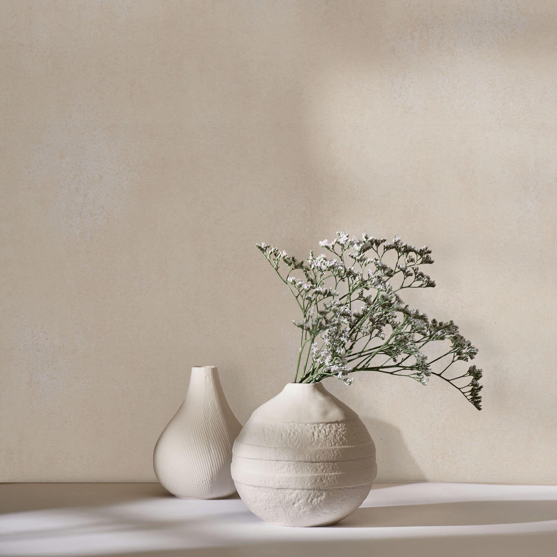 Ikke-vævet tapet i beige betonlook brugt look plain