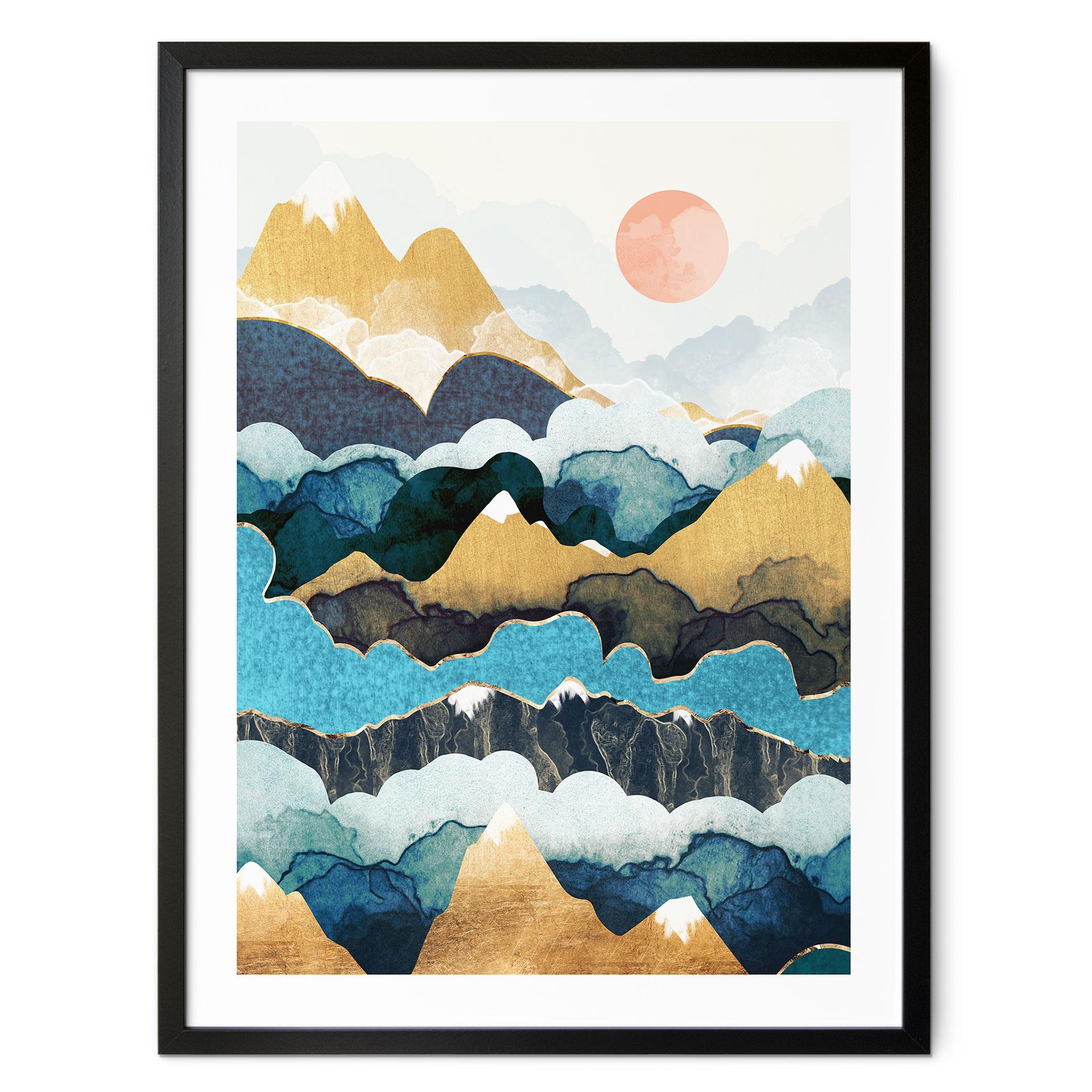 Poster bergstopp ovan molnen - SpaceFrog Designs