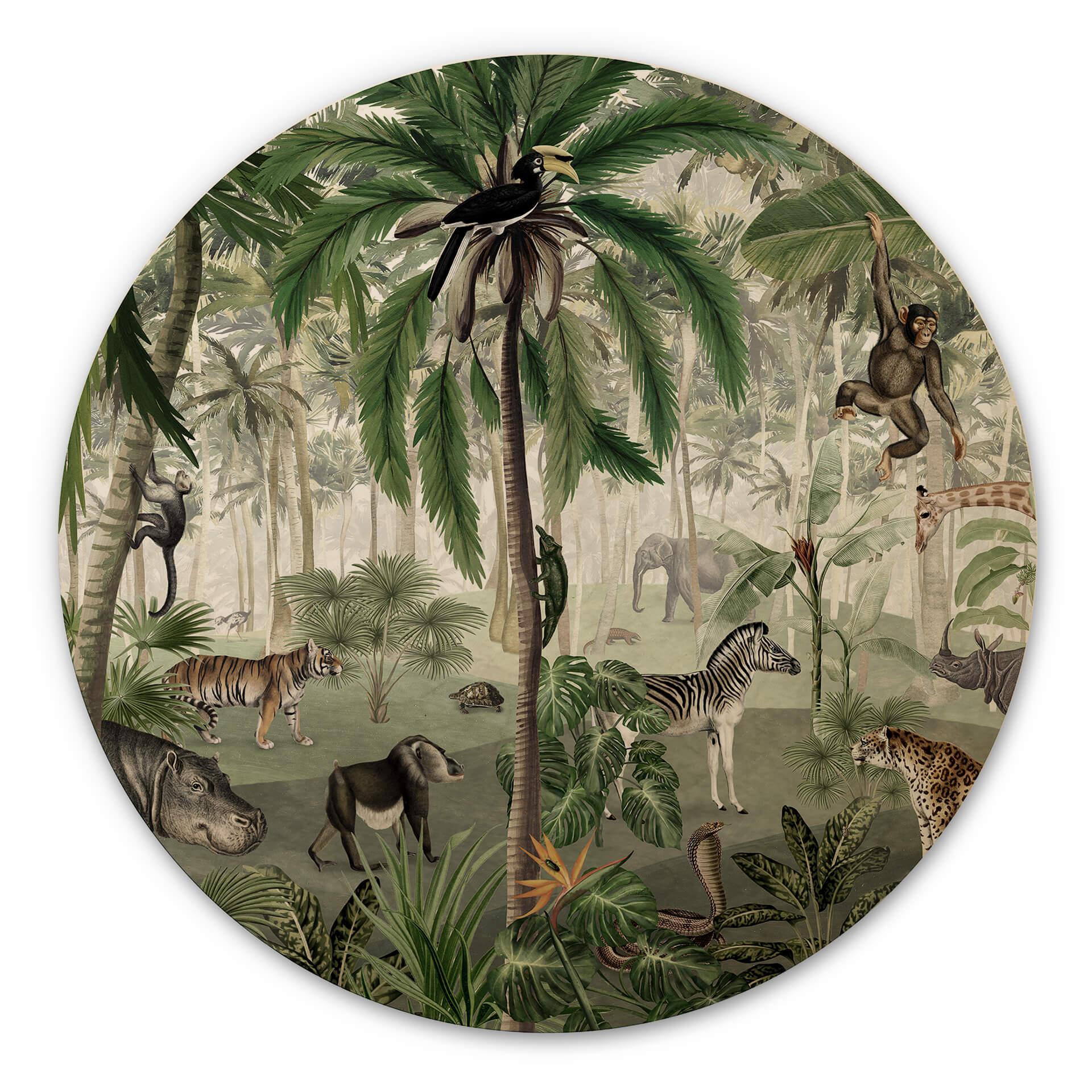 Kikki Belle Billede af træ - Jungle søgebillede - Rund