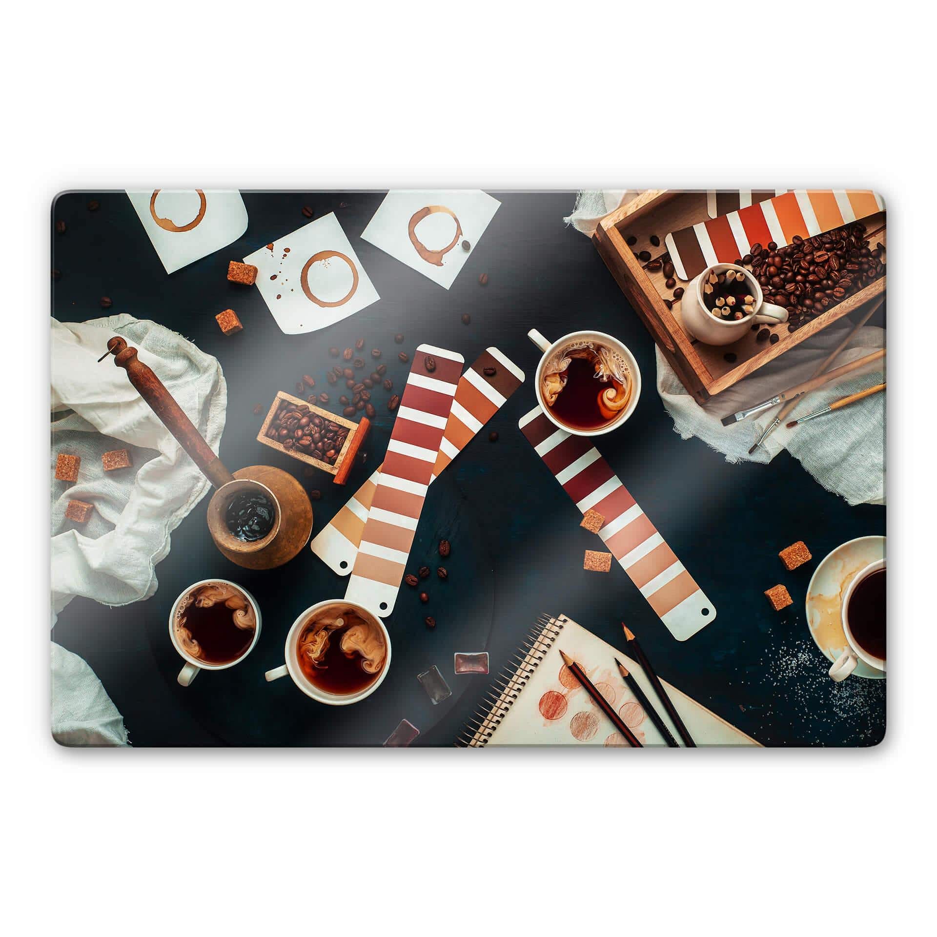 Tableau sur verre Belenko - Shades of Coffee
