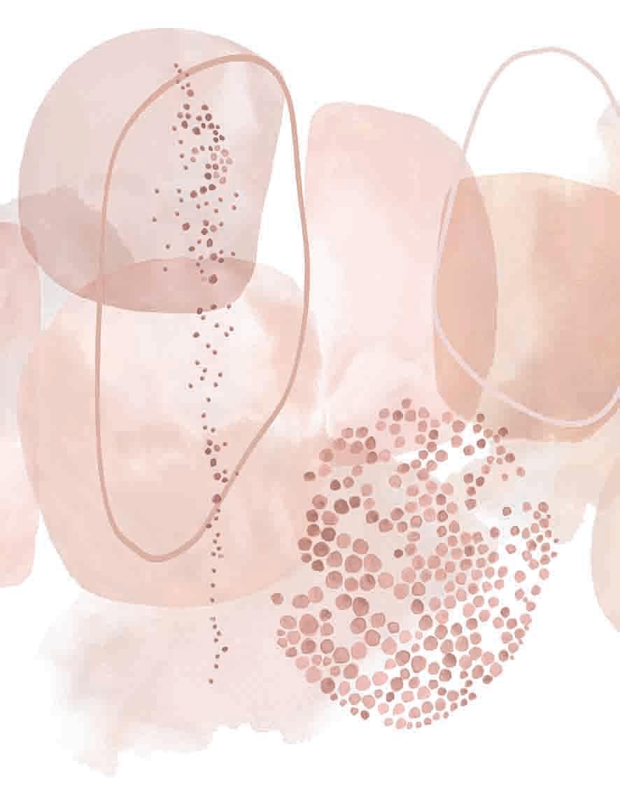 Fototapet Abstrakte akvarelformer i beige og rosé 3,4 x 2,65 m