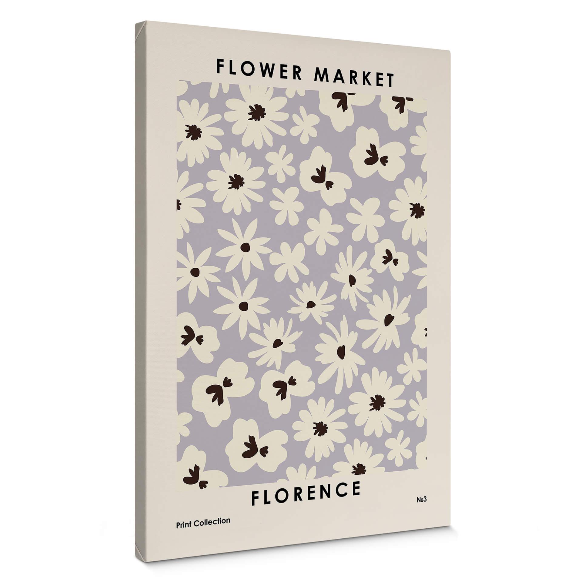 Canvastavla NKTN - Blomstermarknad Florens