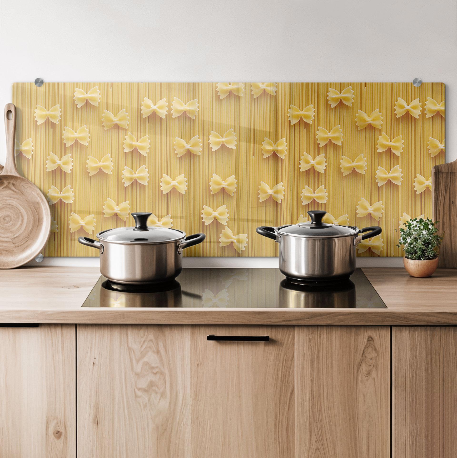 Stænkplade - Spaghetti og pastasløjfer - Panorama