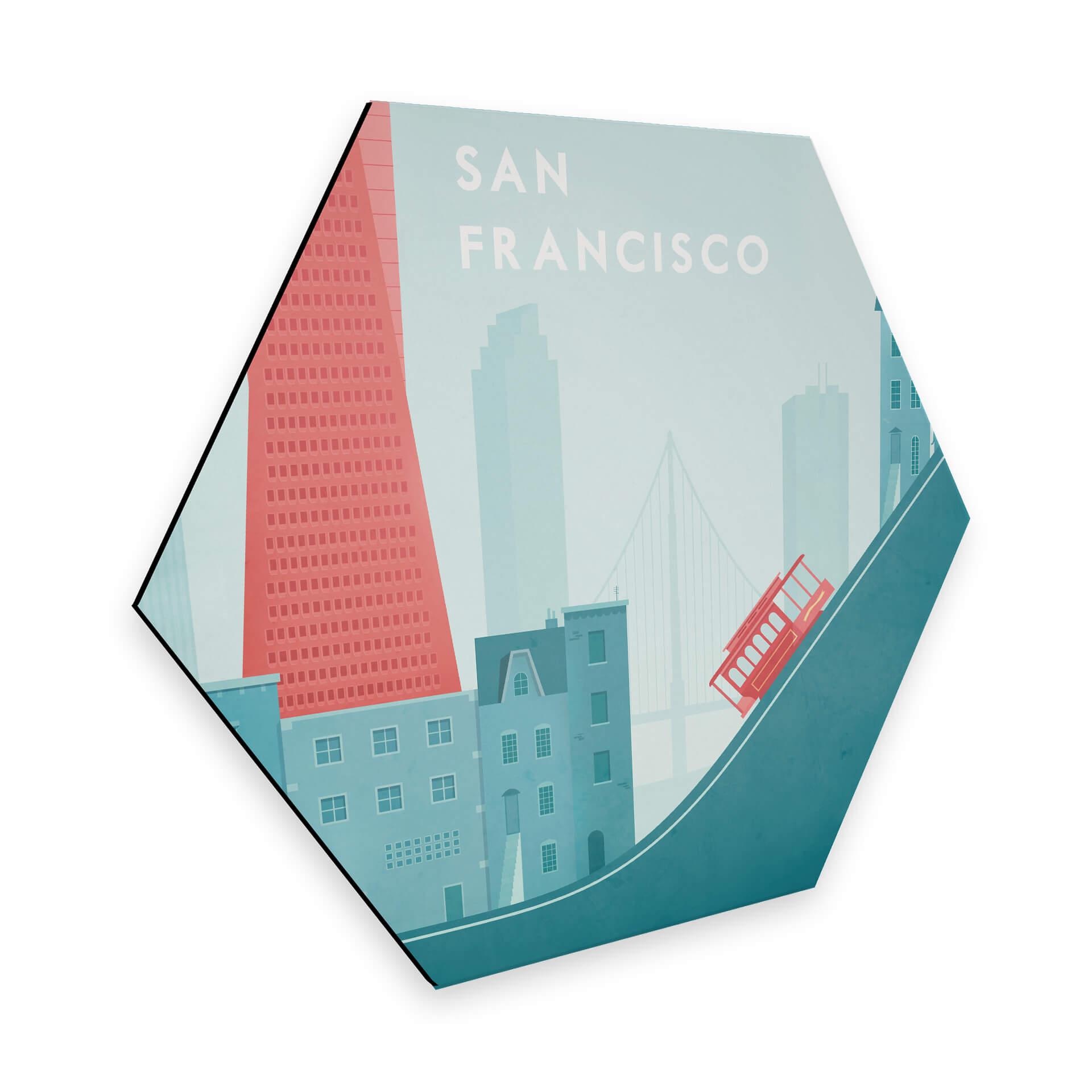 Hexagon - Alu-Dibond Rivers - San Francisco