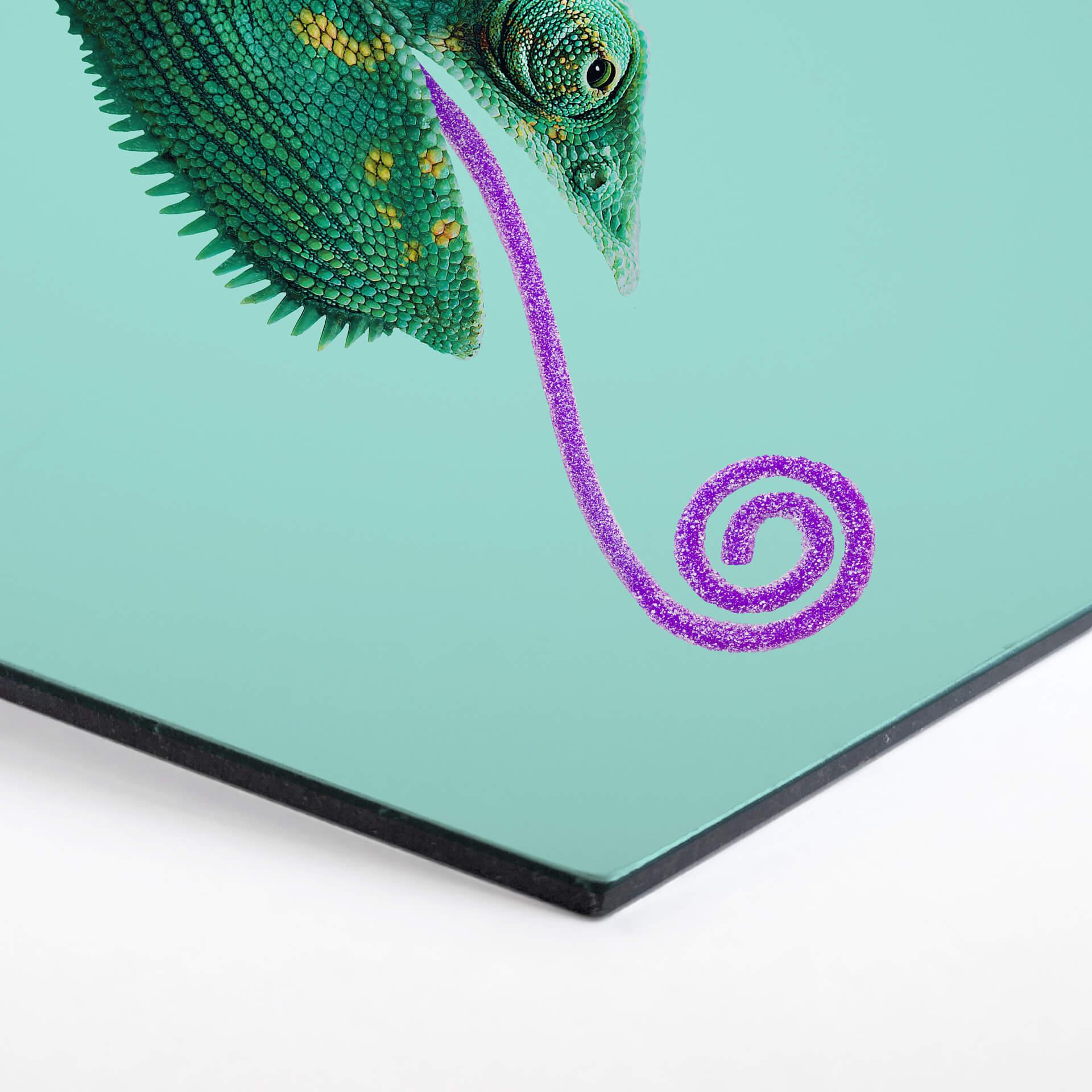 Hexagon - Alu-Dibond Loose - Candy Chameleon