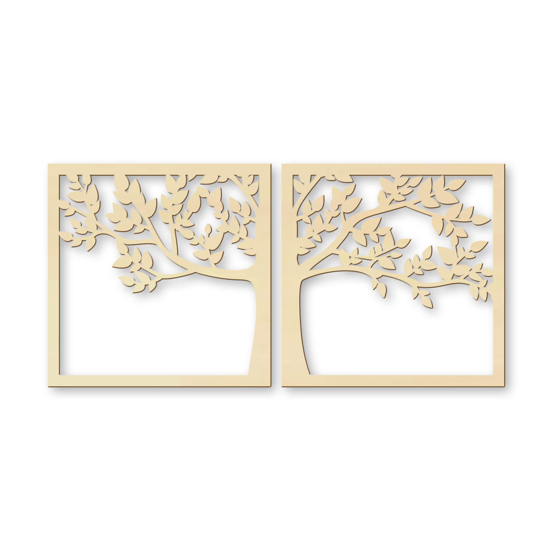 Arte en madera de álamo - Árbol magnífico (2 partes)