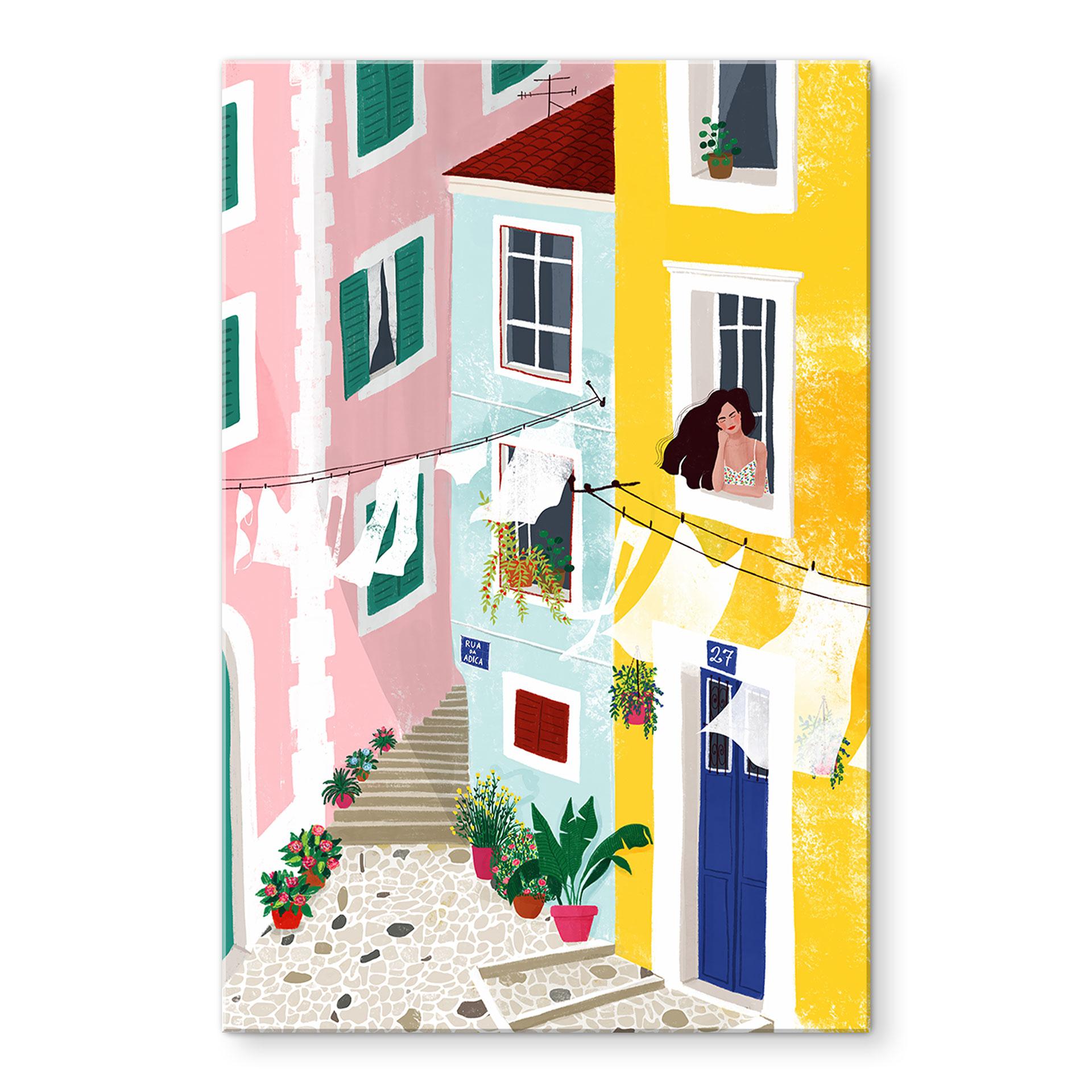 Akrylbillede Illustration af sommerhuse - Tomljanovic