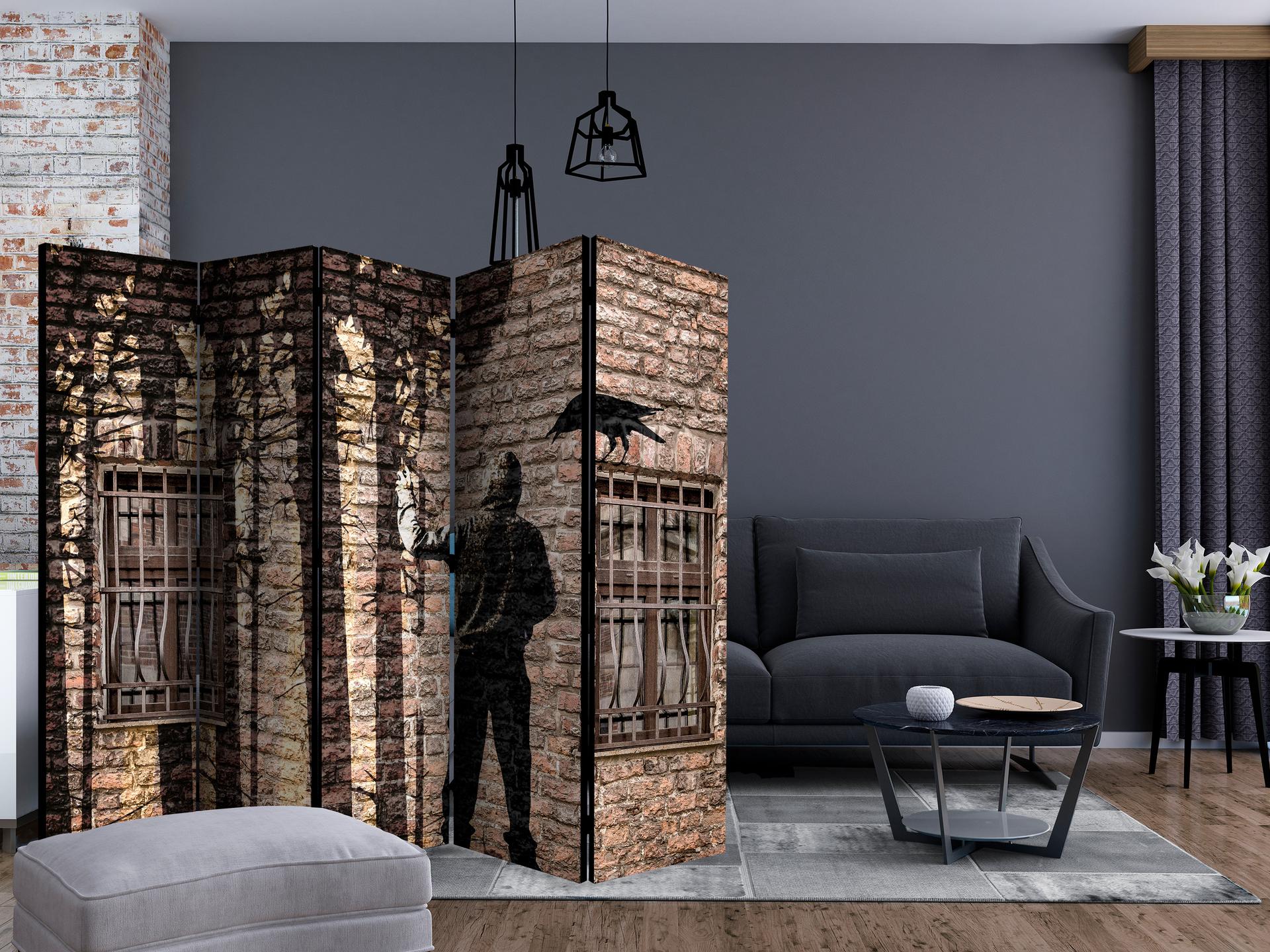 Divisorio - Giungla urbana , 5 pezzi - 225x172 cm