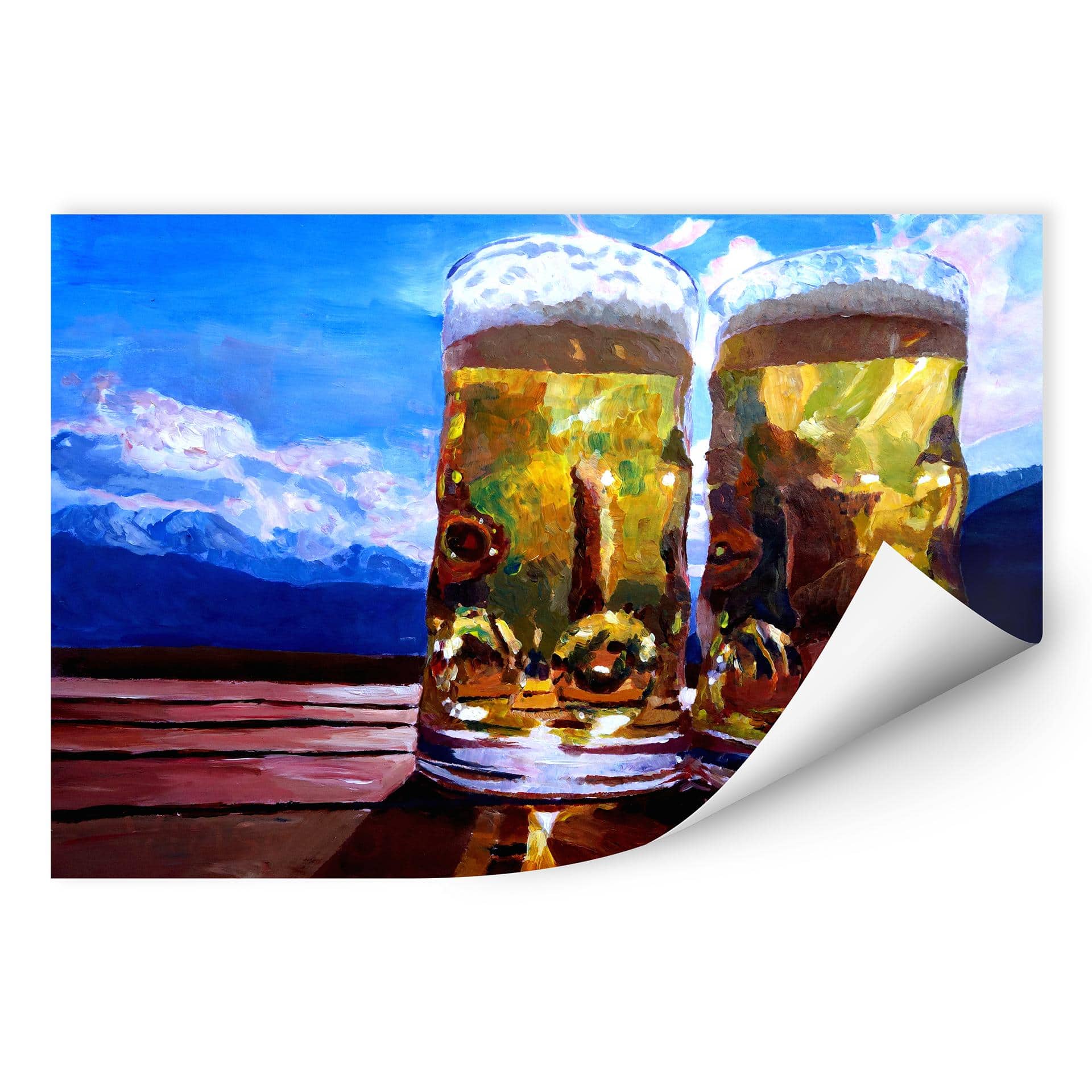 Zelfklevende Poster - Bleichner - Two Beer