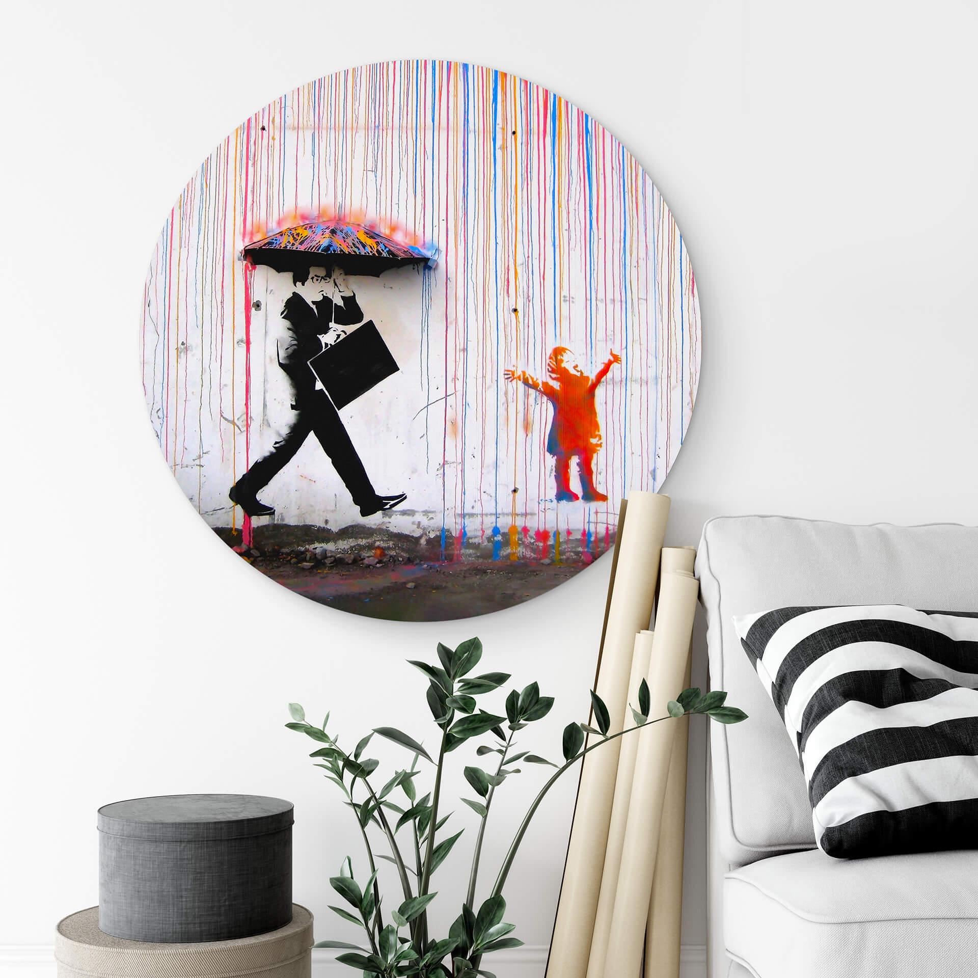 Alu-Dibond Banksy - Coloured Rain