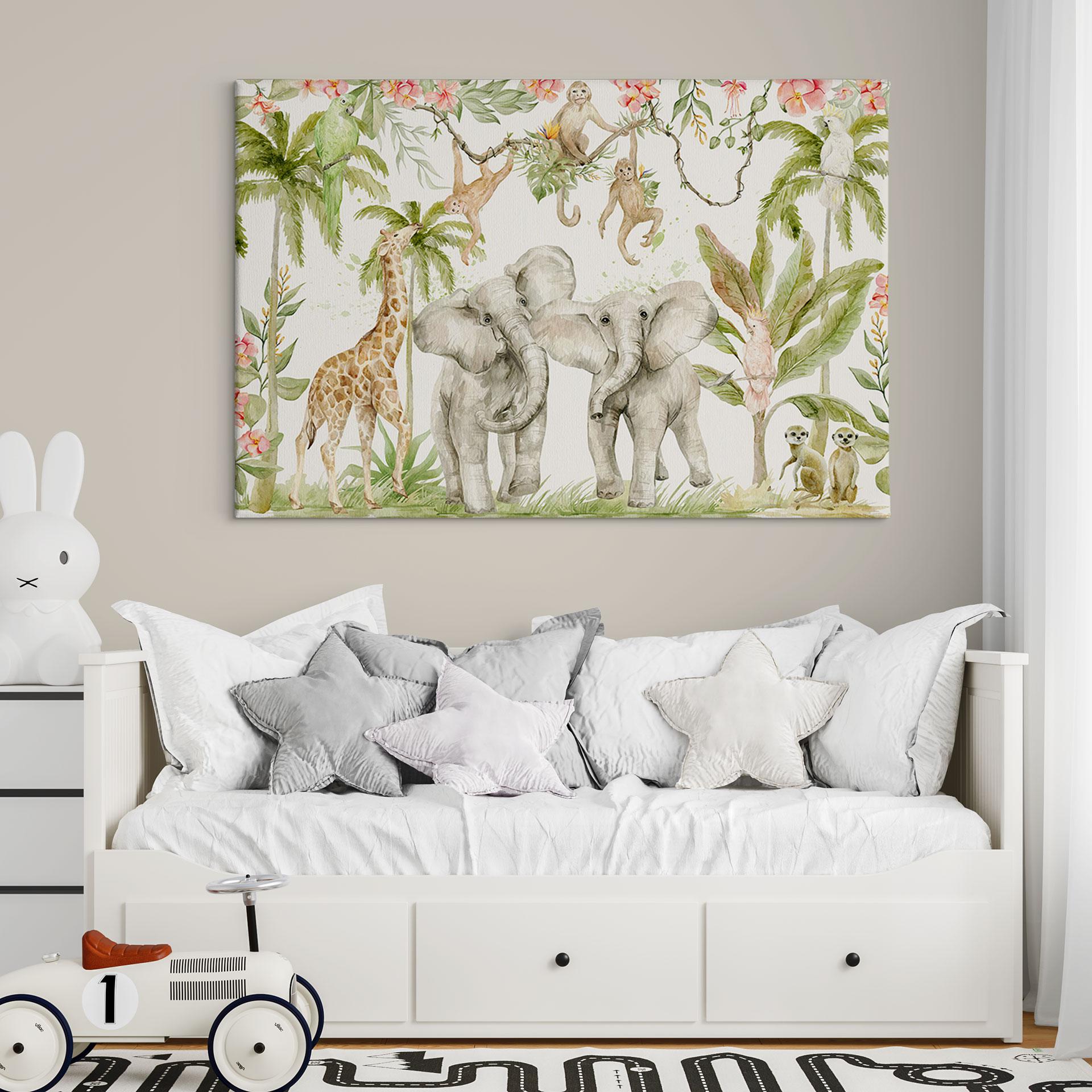 Stampa su tela Animali nella giungla tropicale - UN Designs