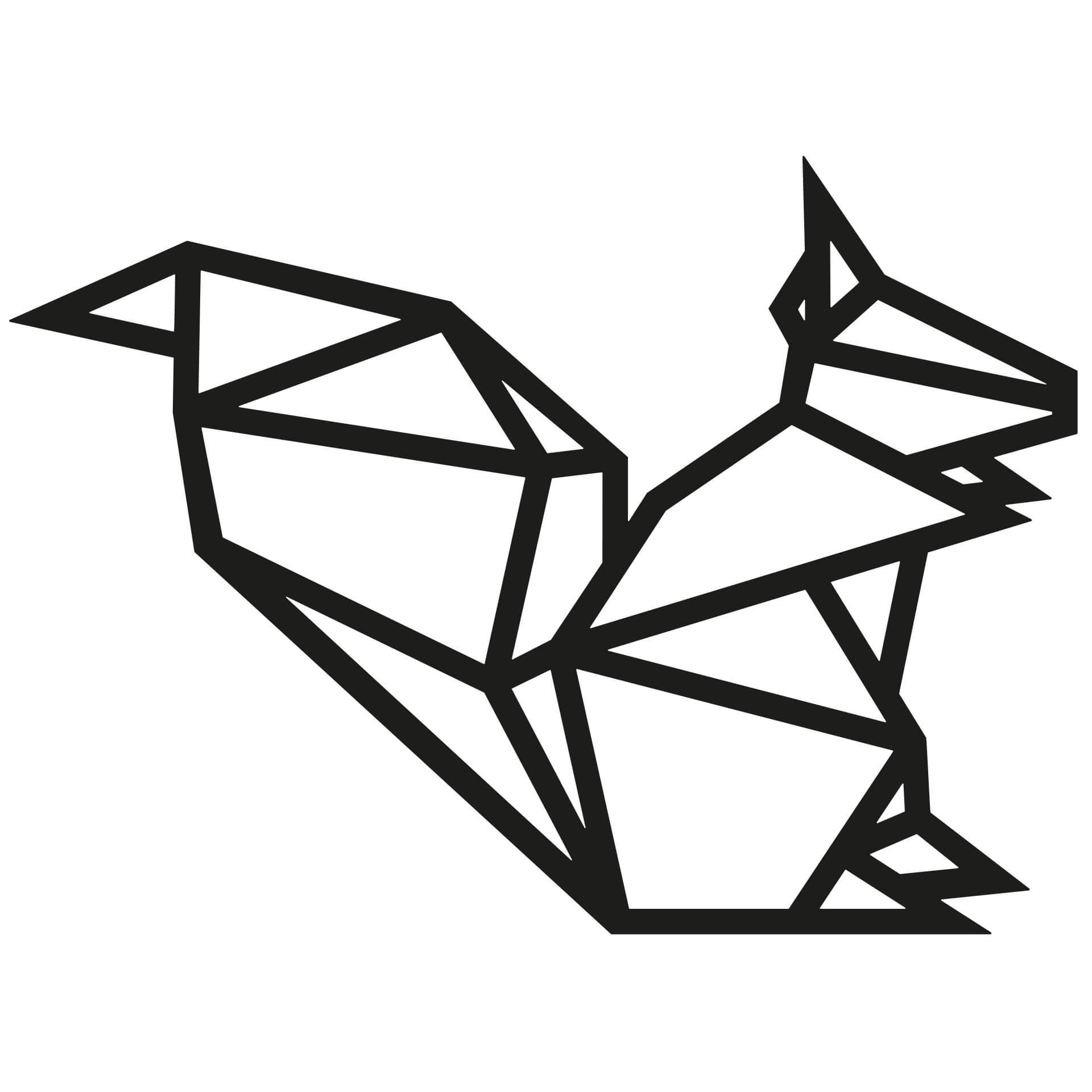 Adesivo origami - Scoiattolo