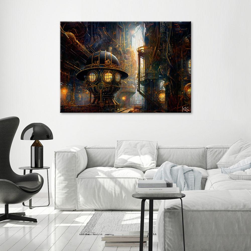 Canvasbillede, Steampunk-abstraktion