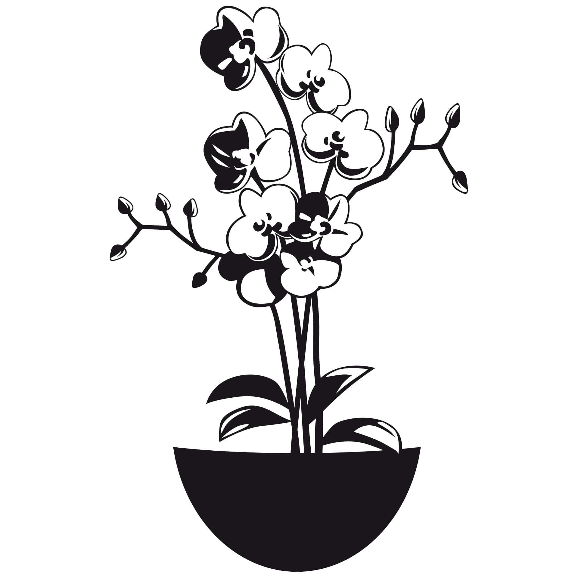 Muursticker Orchidee 2