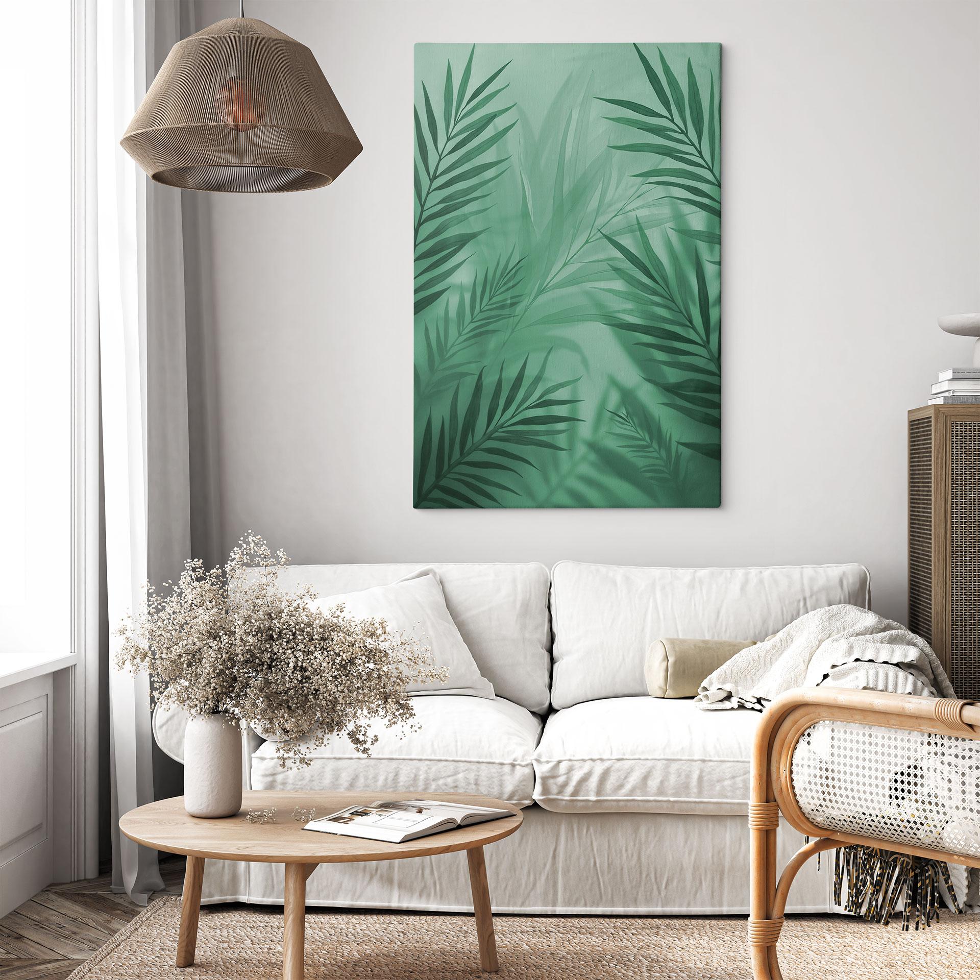 Canvasbillede Grønne palmeblade