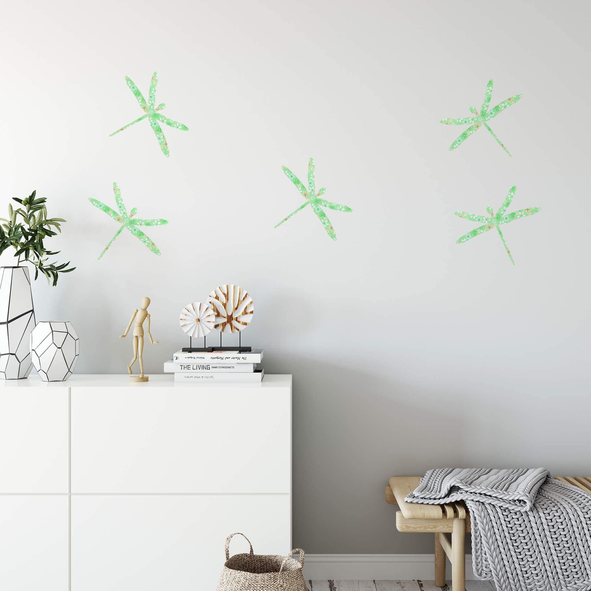 Sæt med guldsmede (mønster) wallsticker