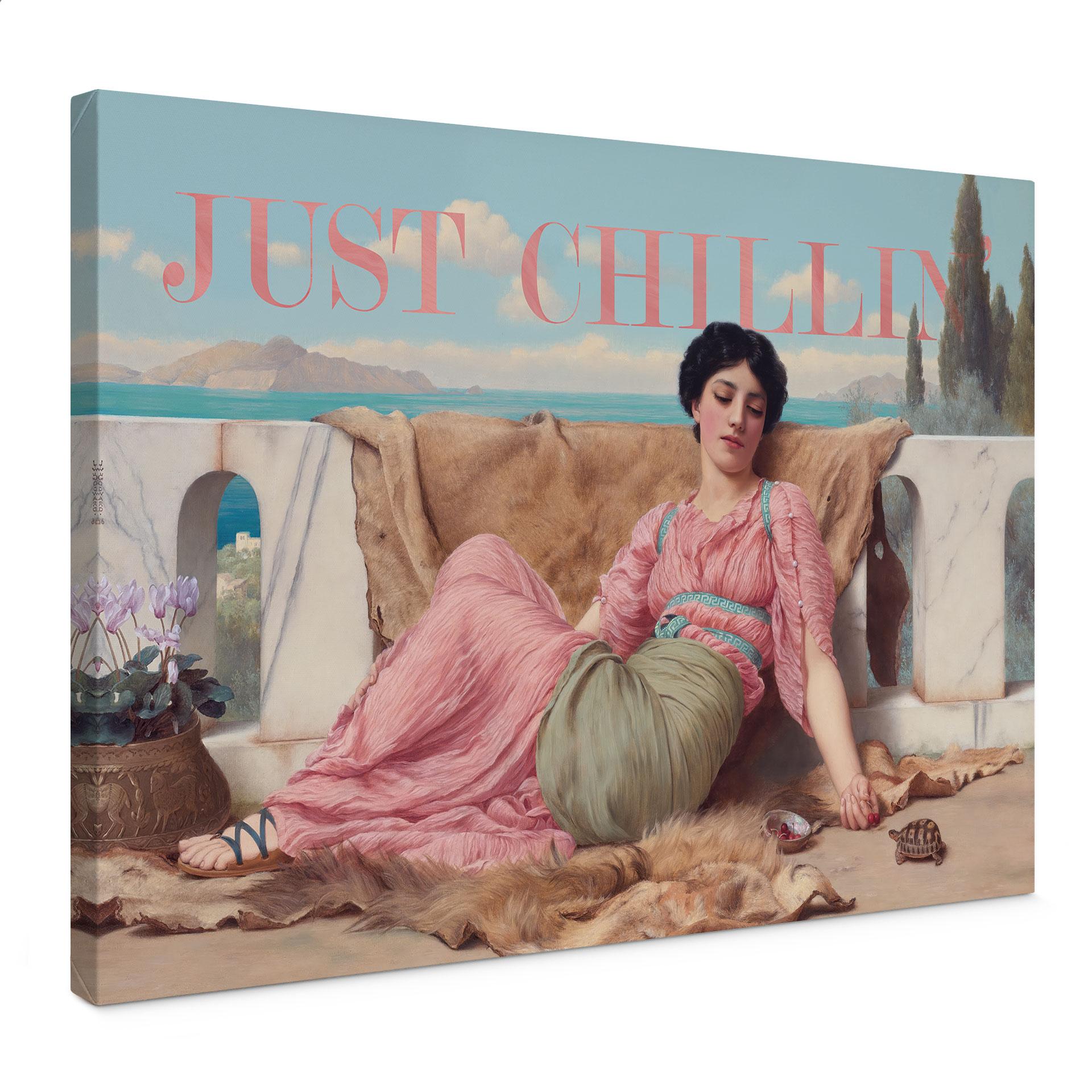 Lærredsprint - Just Chillin - Inspireret af John William Godward