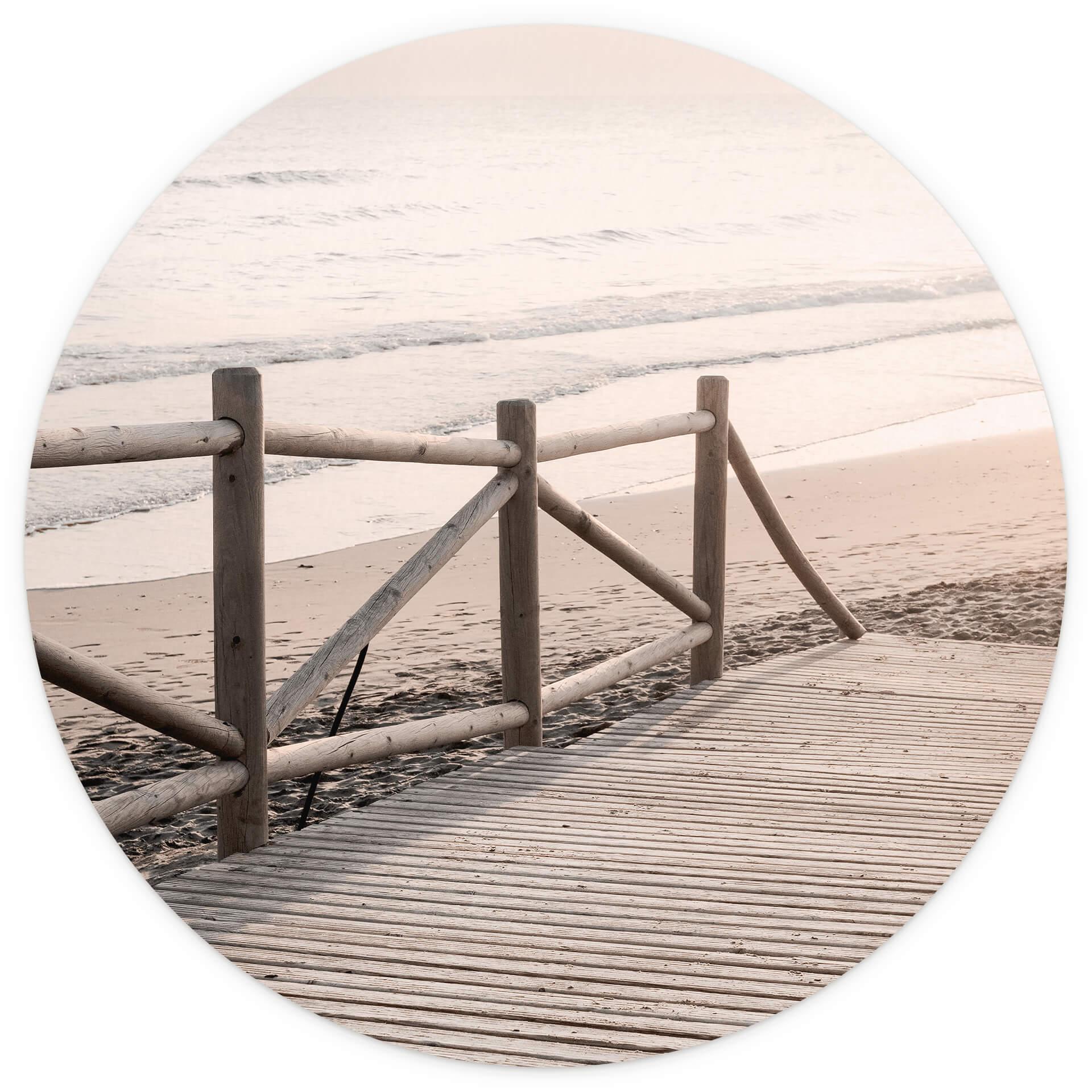 Behangcirkel 1X Studio - Weg naar het Strand - vliesbehang/zelfklevend vliesbehang