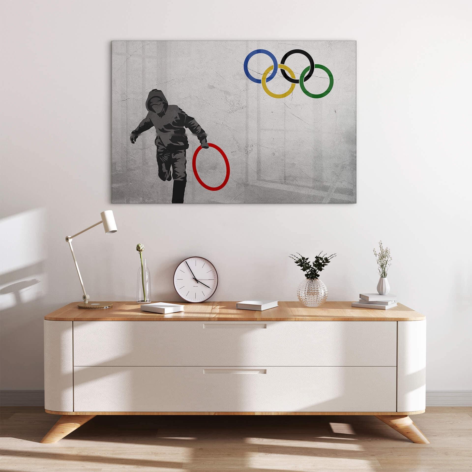 Akrylbillede Banksy - Olympiske Lege