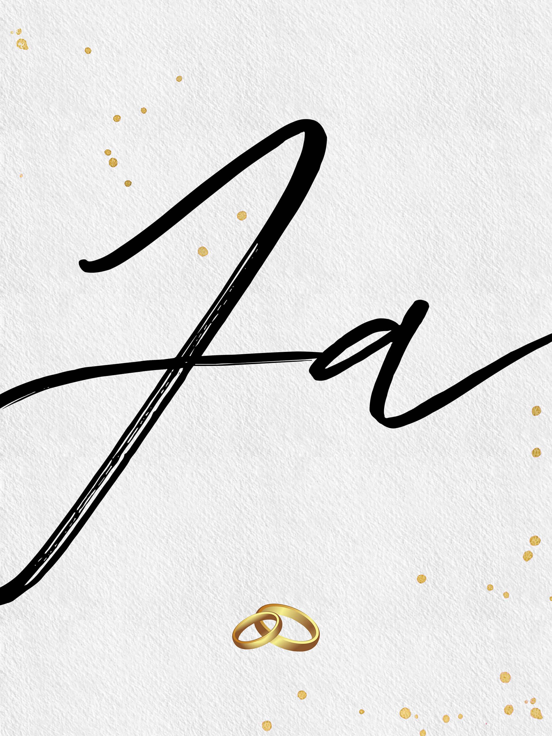 Personalisiertes Poster Hochzeit - Ja