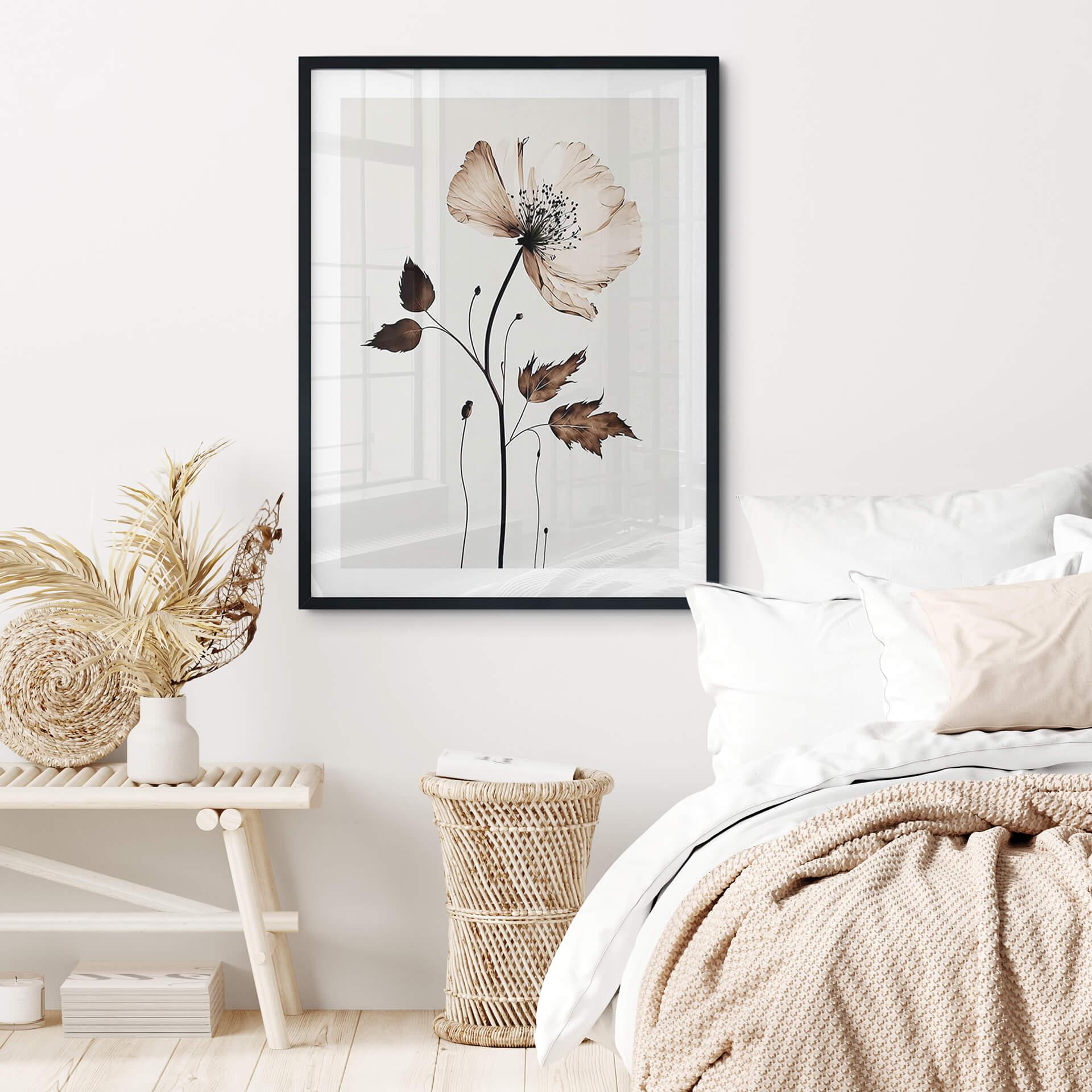 Plakat Dried Flowers in Cream - Treechild