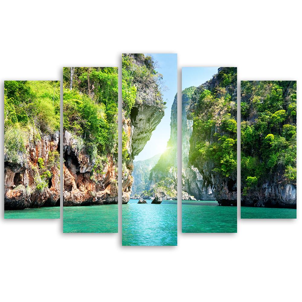 5-delige canvas print Tropisch strand Malediven