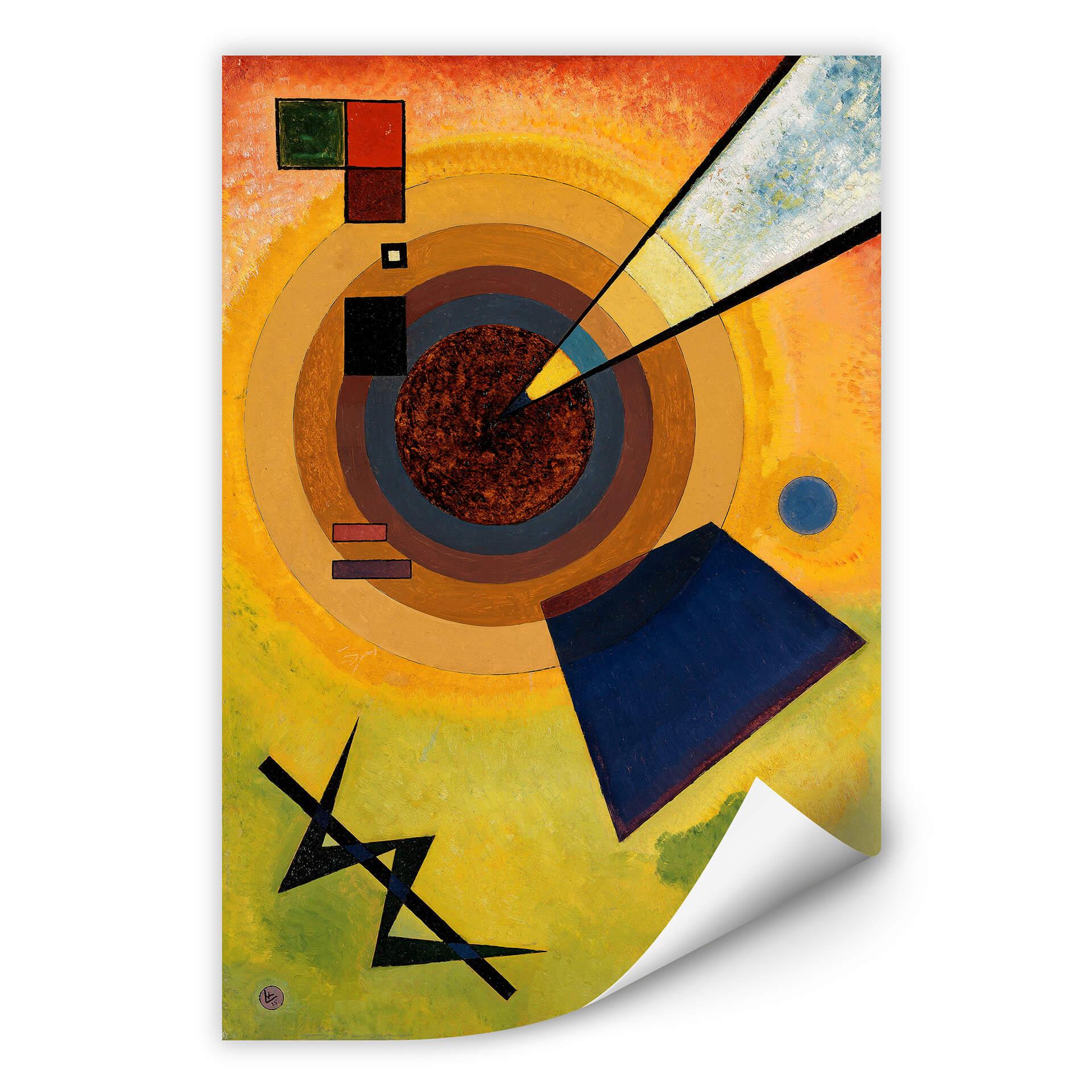 Zelfklevende Poster - Kandinsky - Green and Red