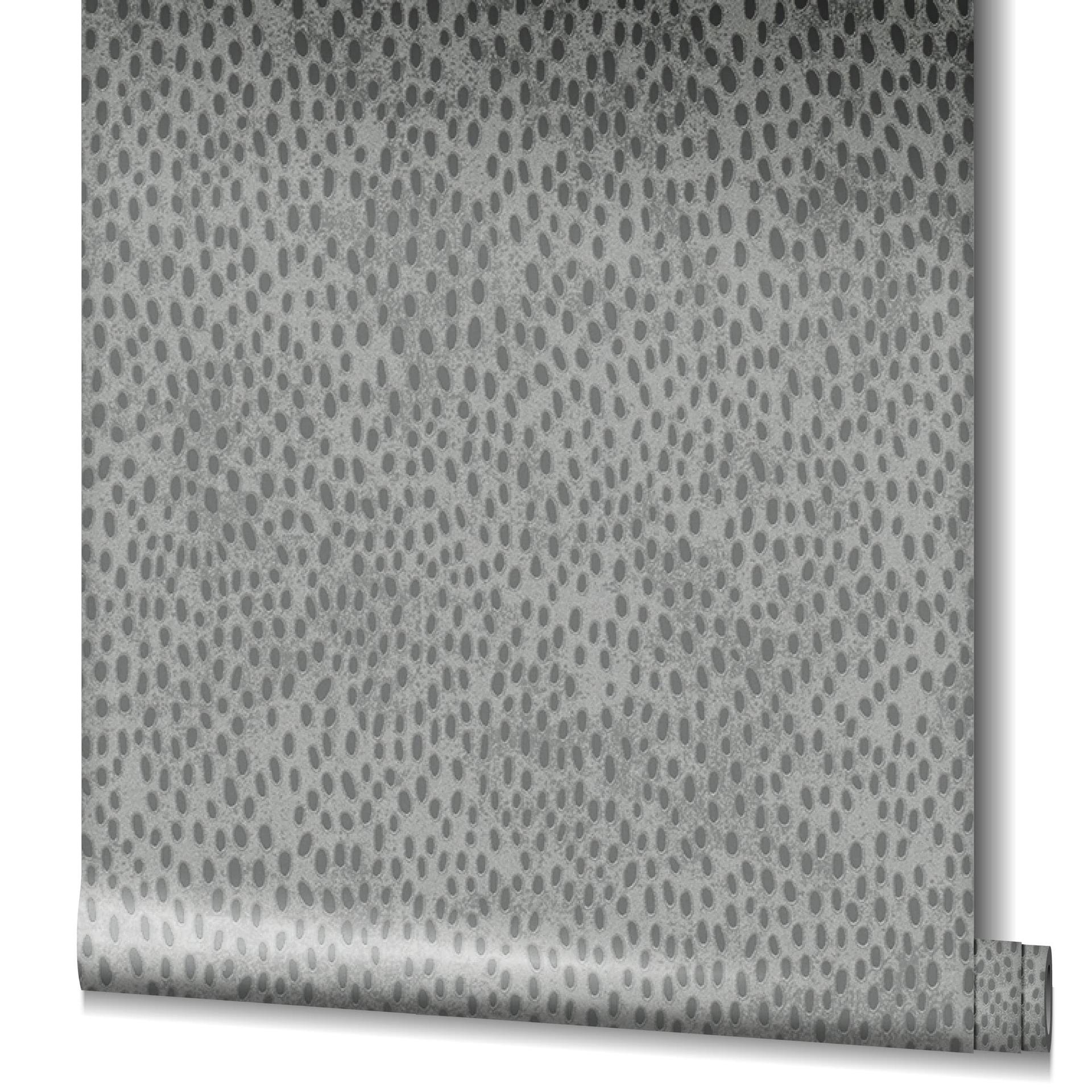 Vliestapete Punkte Modern, Opulent in Schwarz , Lounge